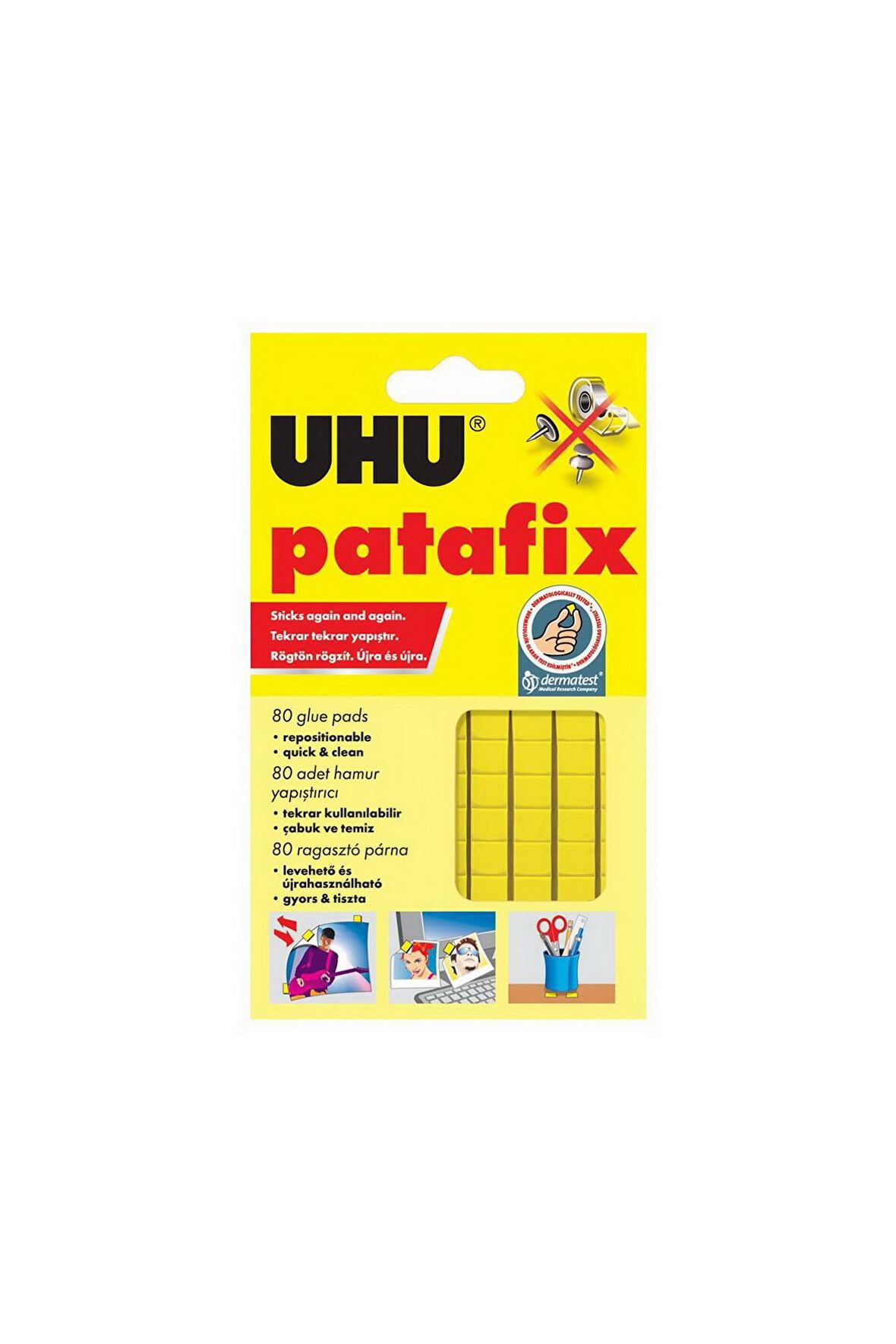 Uhu Patafix Hamur Yapıştırıcı Sarı