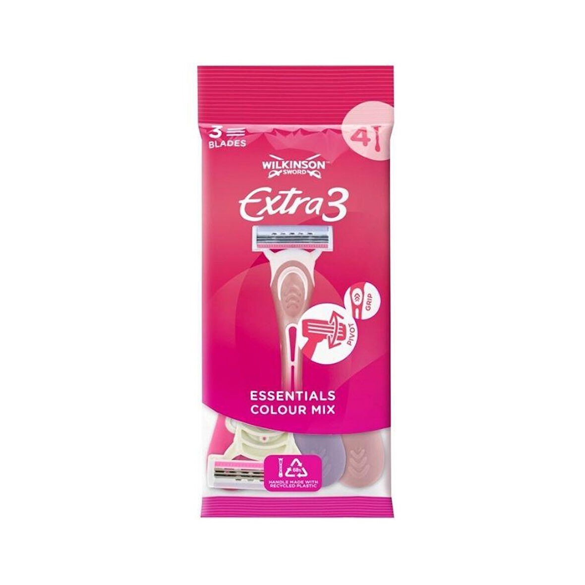 Wilkinson Extra 3 Beauty Kadın Kullan At Tıraş Bıçağı 4 Adet