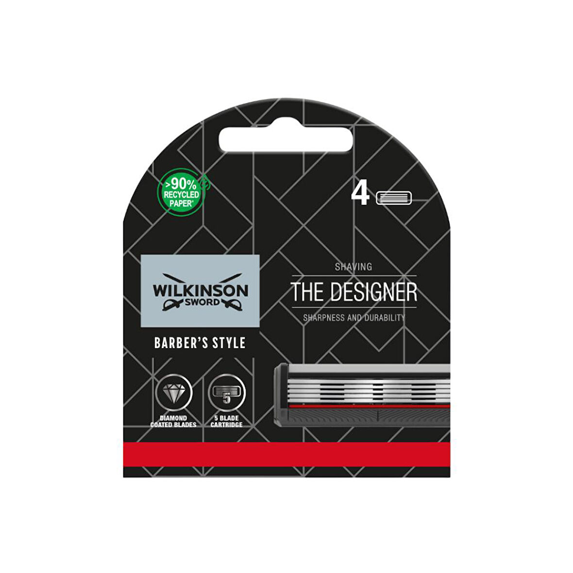 Wilkinson Sword Barber's Style The Designer Tıraş Bıçağı Kartuşu- 4 Adet