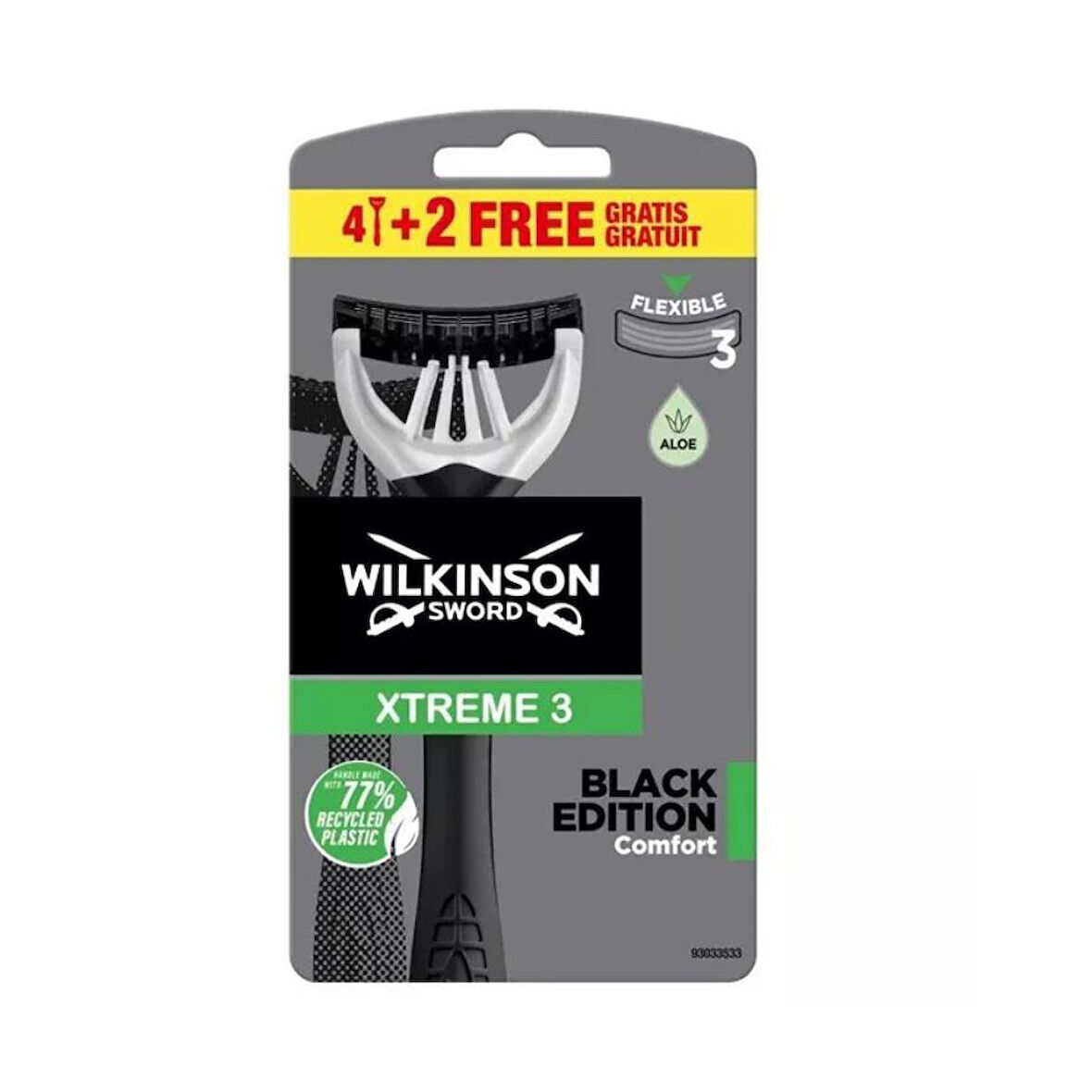 Wilkinson Sword Xtreme 3 Black Edition Comfort Erkek Kullan At Tıraş Bıçağı 4+2
