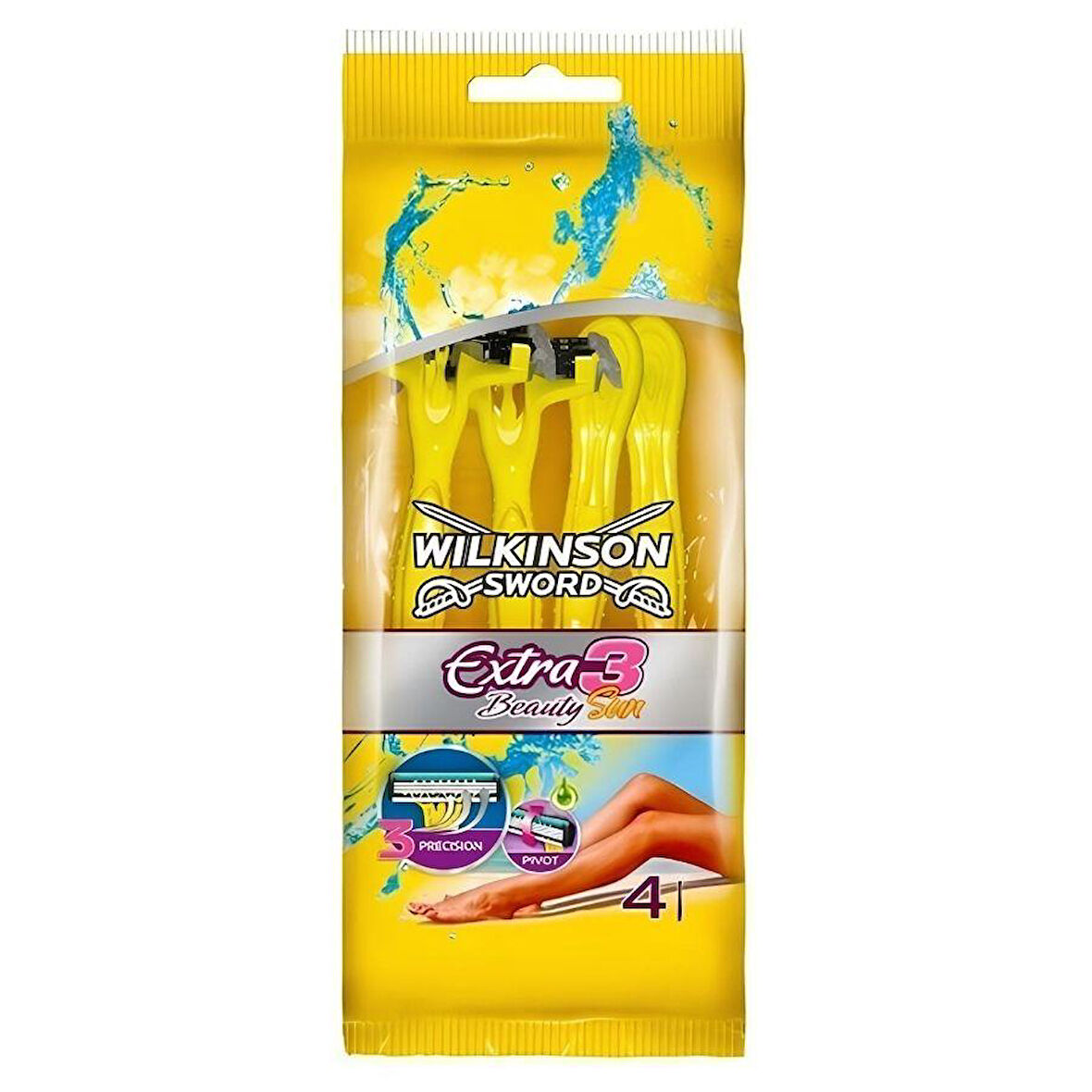Wilkinson Sword Extra 3 Beauty Sun Kadın Kullan At Tıraş Bıçağı 4 Adet
