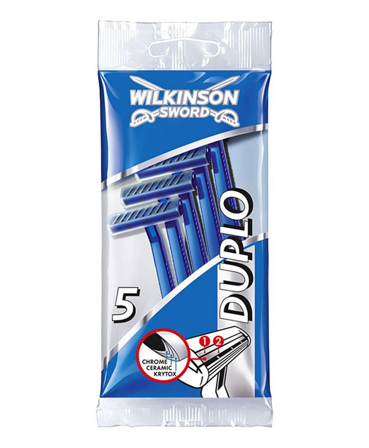 Wilkinson Sword Duplo 5'li Tek Bıçaklı Tüm Cilt Tipleri İçin Kullan At Tıraş Bıçağı