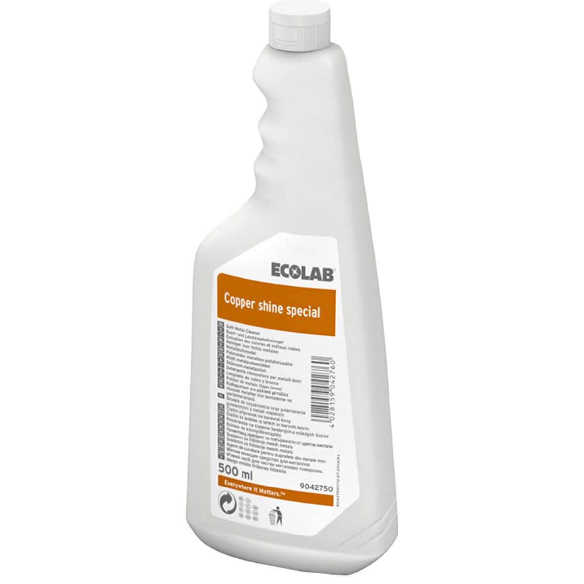 Ecolab Copper Shine Special Pirinç, Bakır, Bronz Ve Gümüşler İçin Parlatma Maddesi 500 Ml. (9042750) x 6 Adet