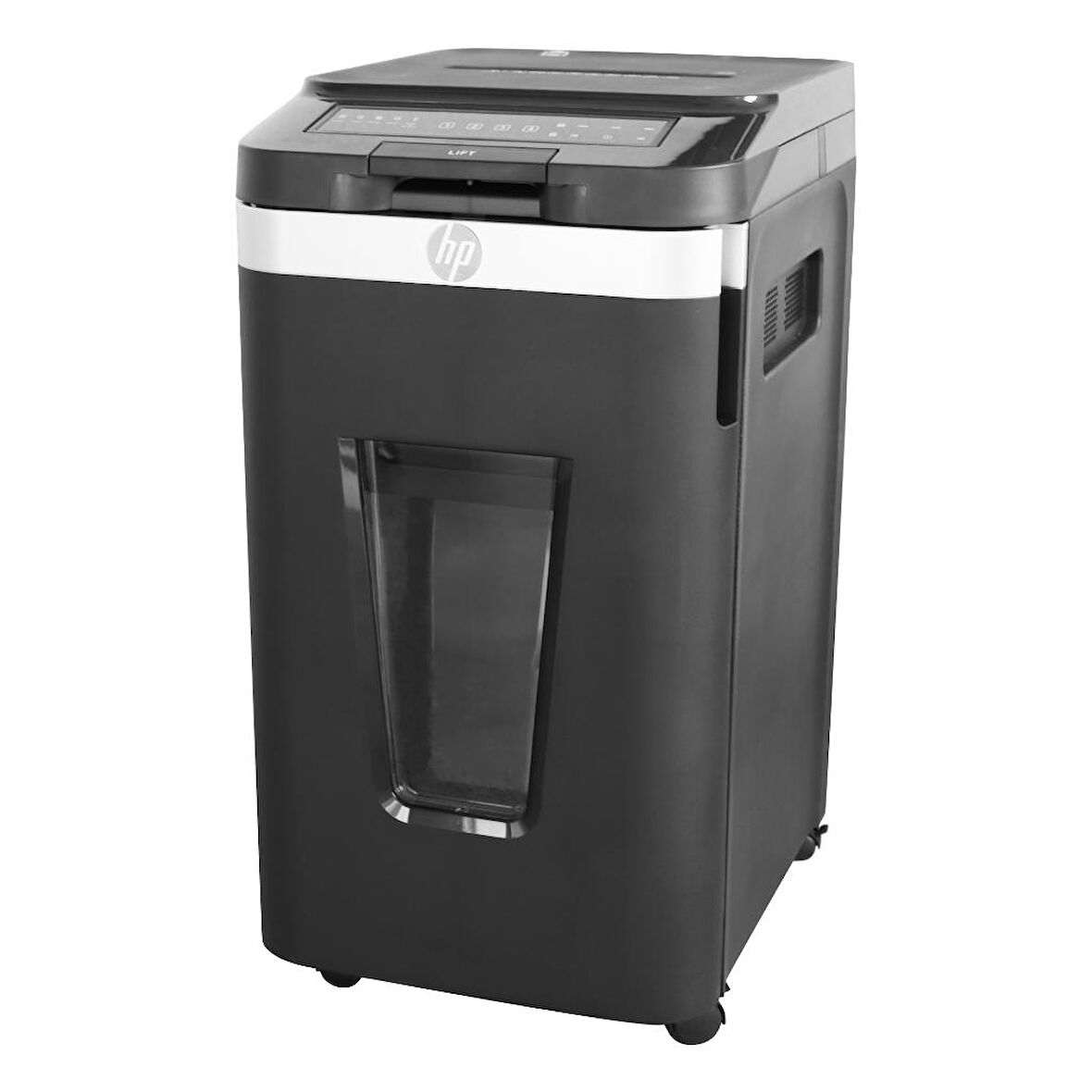 HP Pro Shredder Auto 400CC Otomatik Beslemeli 400 sayfa Evrak İmha Makinesi-P4-Çapraz kesim-4x12mm-53lt