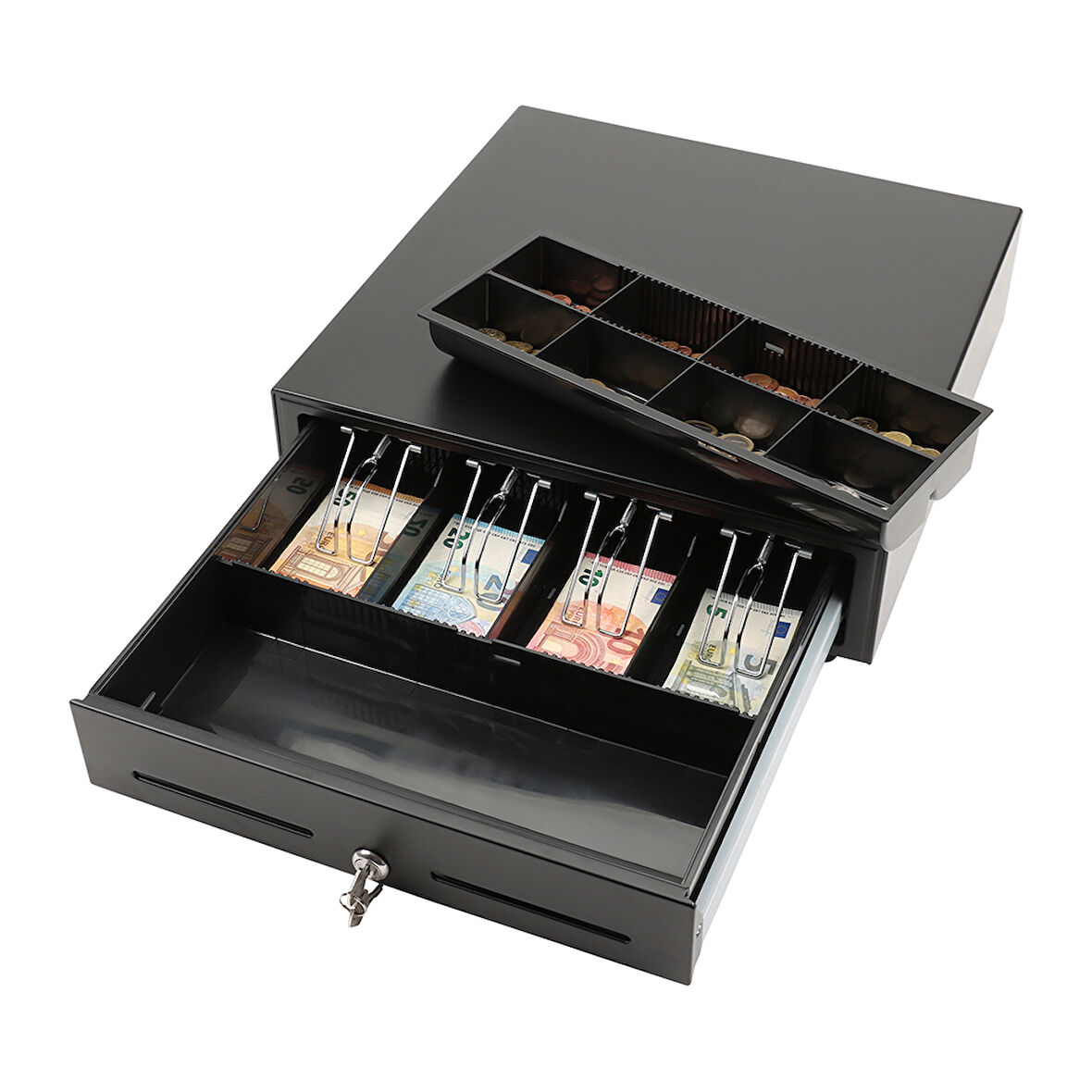Olympia LD 410AT Easy Push Metal Para Çekmecesi (8 Bozuk Para, 4 Kağıt Para Bölmeli)