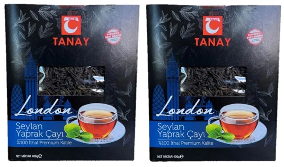 TANAY LONDON İTHAL YAPRAK SEYLAN ÇAYI 400 GR X 2 ADET