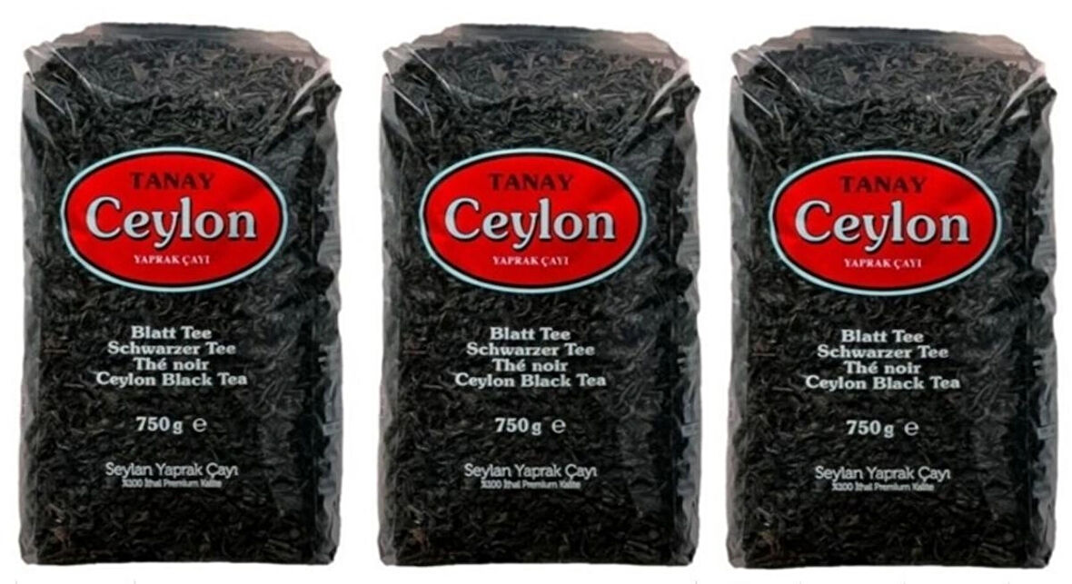 TANAY CEYLON İTHAL YAPRAK SEYLAN ÇAYI 750 GR X 3 ADET