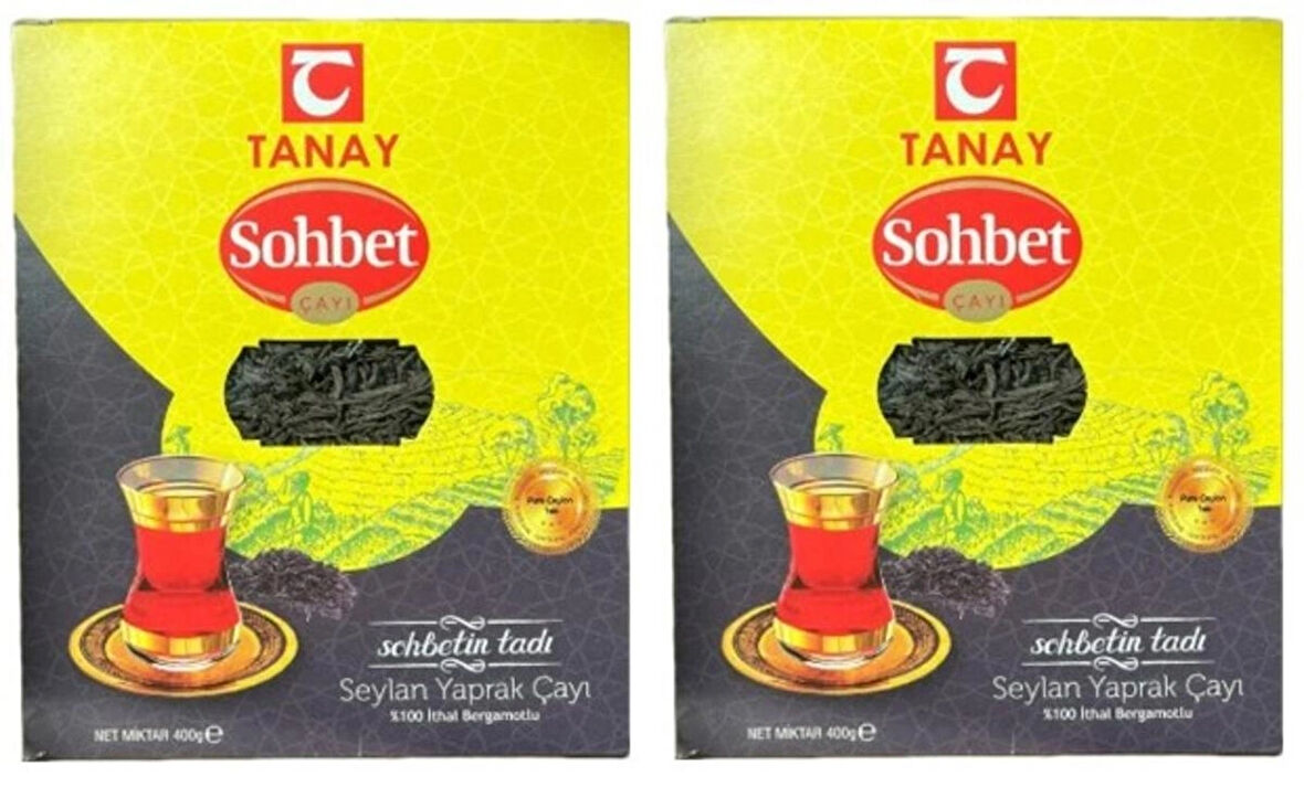 TANAY SOHBET BERGAMOTLI İTHAL YAPRAK SEYLAN ÇAYI 400 GR X 2 ADET