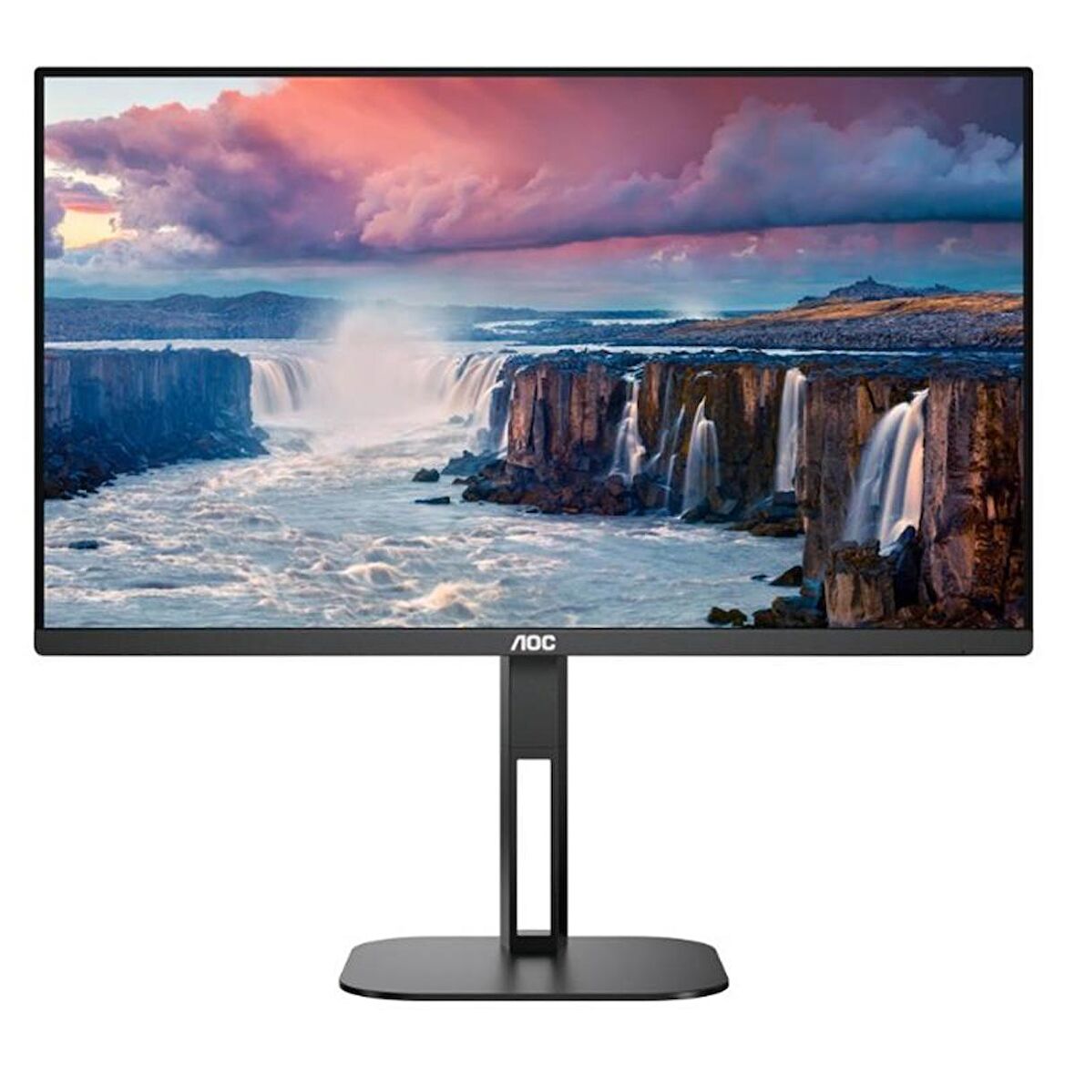 27 AOC Q27V5C/BK IPS 4MS 75MHZ 1XHDMI 1XDP USB TYPE-C QHD 2560X1440 HOPARLÖR ÇERÇEVESİZ FREESYNC PIVOT VESA SİYAH 