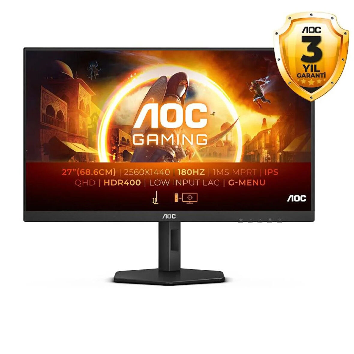 AOC 27" Q27G4X IPS 1MS 180HZ HDMI DP QHD