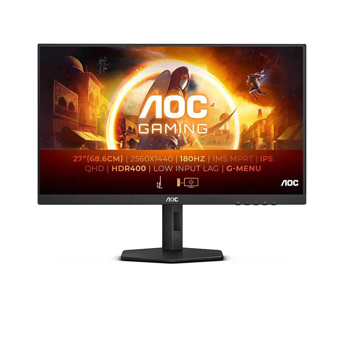 AOC Q27G4X 27" 180Hz 0,5ms QHD Adaptive Sync HDR400 IPS Oyuncu Monitörü (Ölü Pixel)