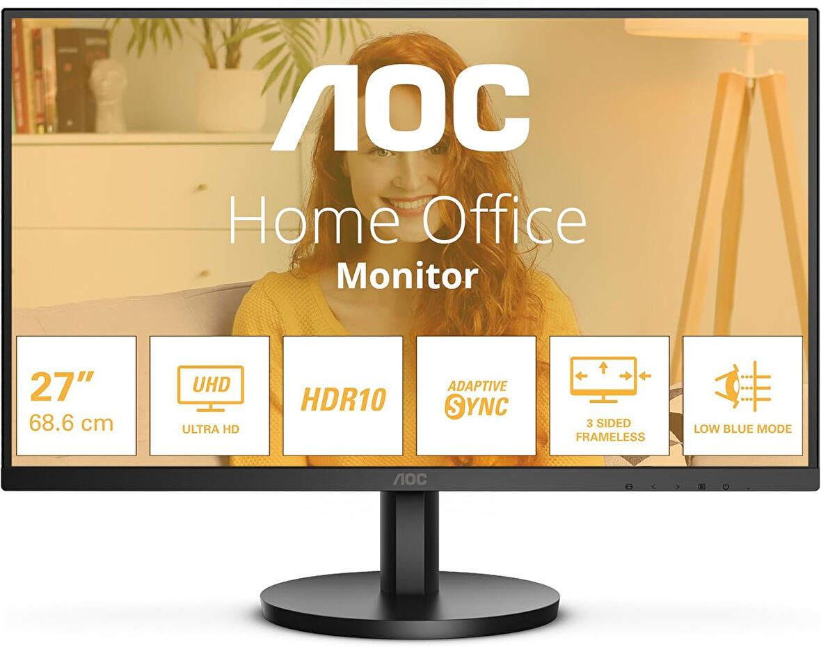 AOC 27" U27B3M 60HZ 4MS HDMI DP UHD VA Monitör