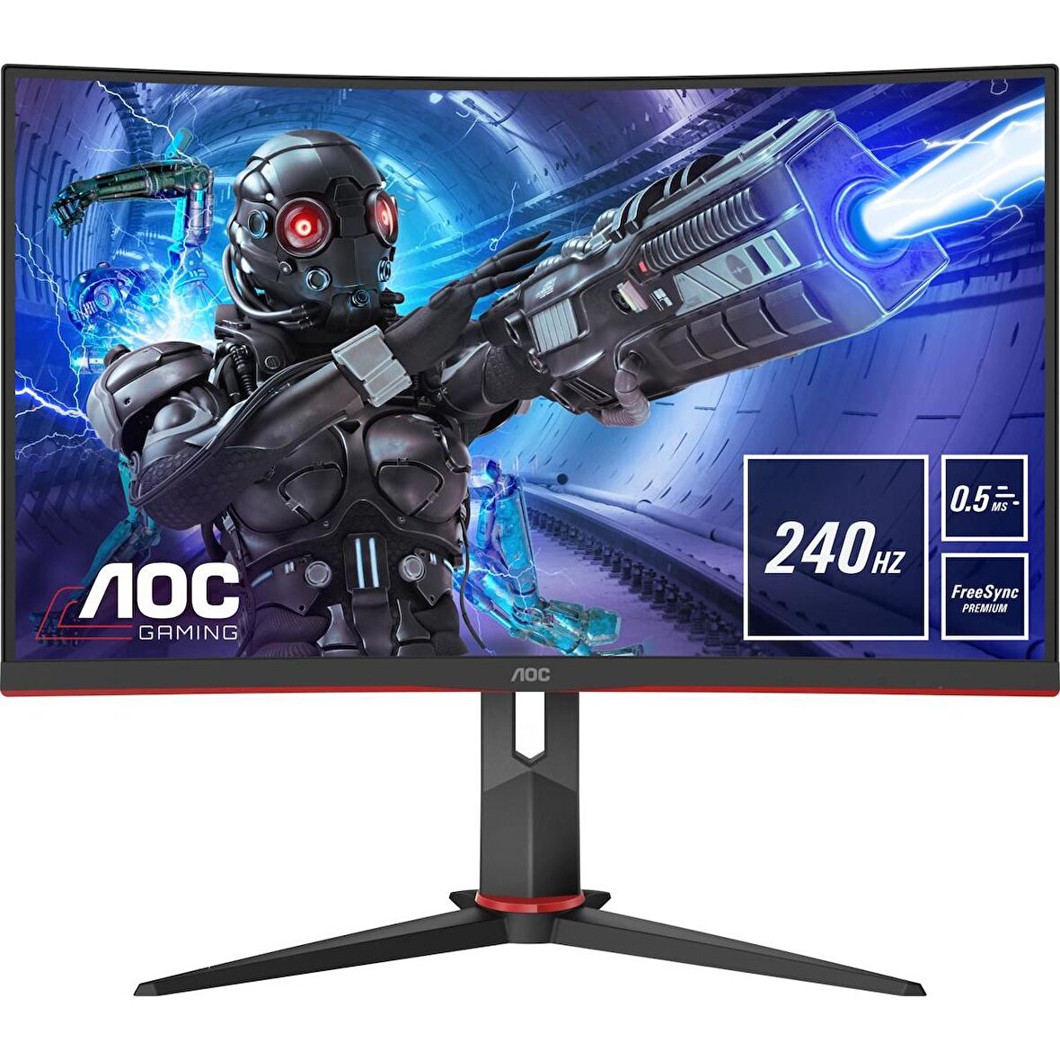 AOC C27G2ZU/BK 27" 240Hz 0.5 ms (HDMI+Display) FreeSync Full HD Curved Monitör