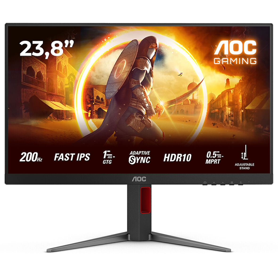 AOC 24G4HA 23.8" 200Hz 1ms HDMI DP G-Sync AdaptiveSync Pivot HDR10 FHD Fast IPS Gaming Monitör