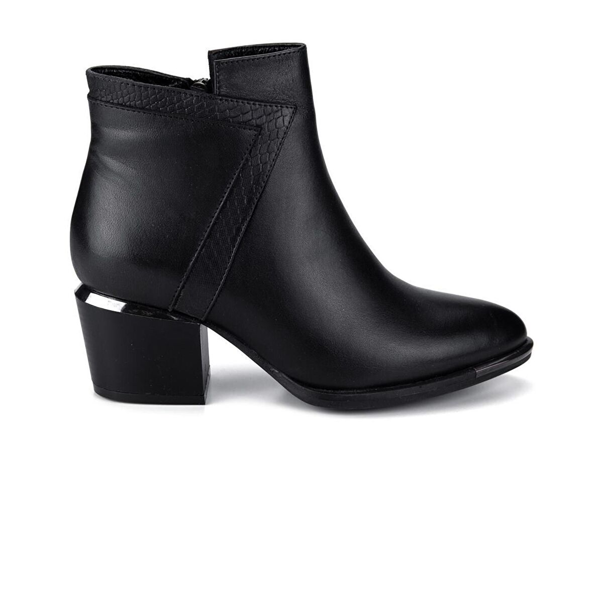 Venüs 2128242K Kadın Deri Kalın Topuk Bot