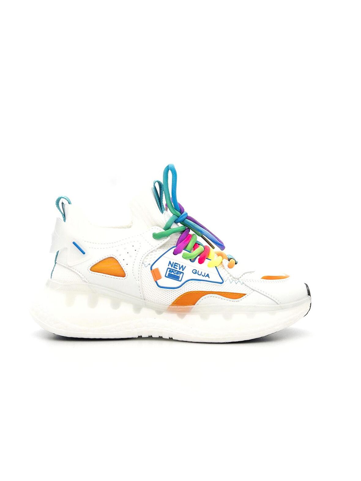 Guja 24Y433-7 Kadın Renkli Bağcık Air Taban Streç Spor Ayakkabı