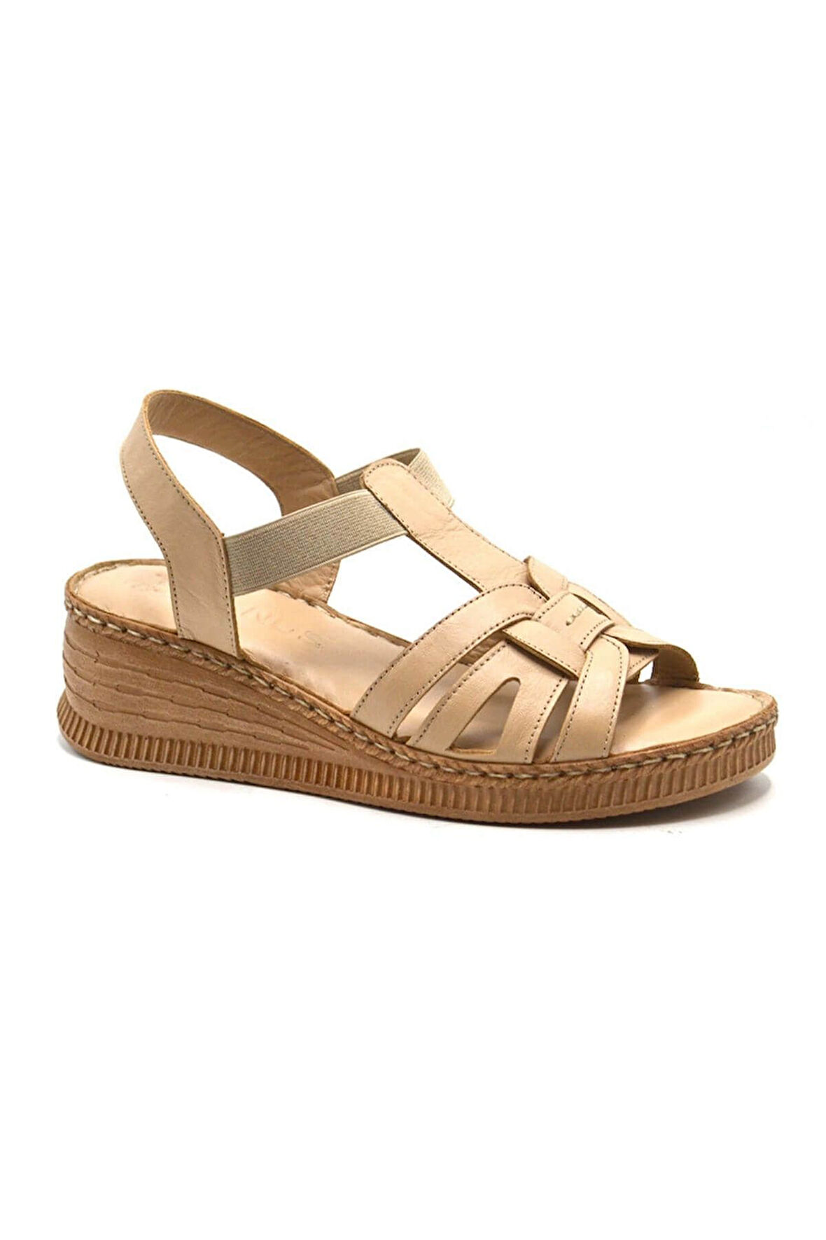 Venüs 24028801 Kadın Hakiki Deri Dolgu Topuk Comfort Sandalet