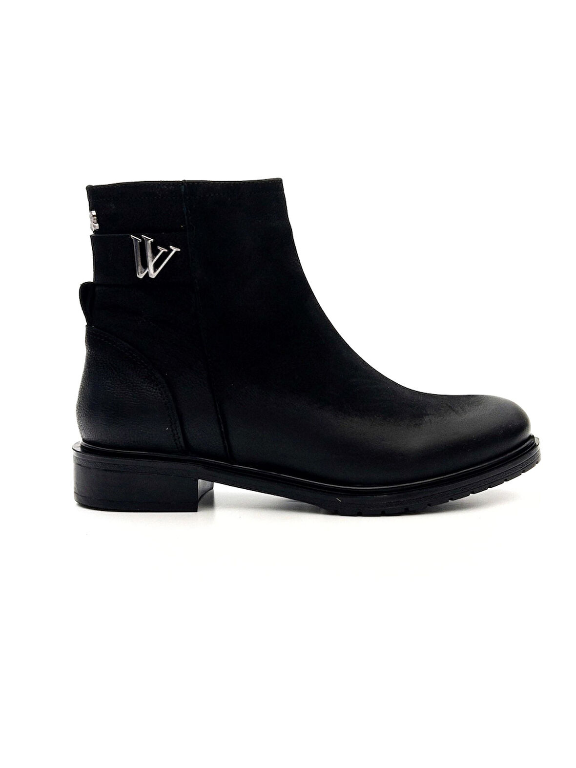 Venüs 20745K Kadın Hakiki Deri Tokalı Kısa Fermuarlı Bot