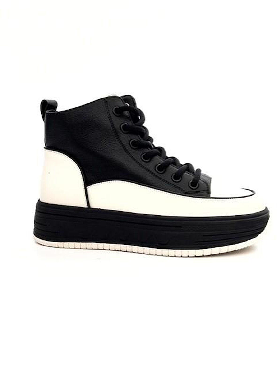 Guja 25K335 Kadın Hakiki Deri Parçalı Kısa Boyunlu Sneaker Bot