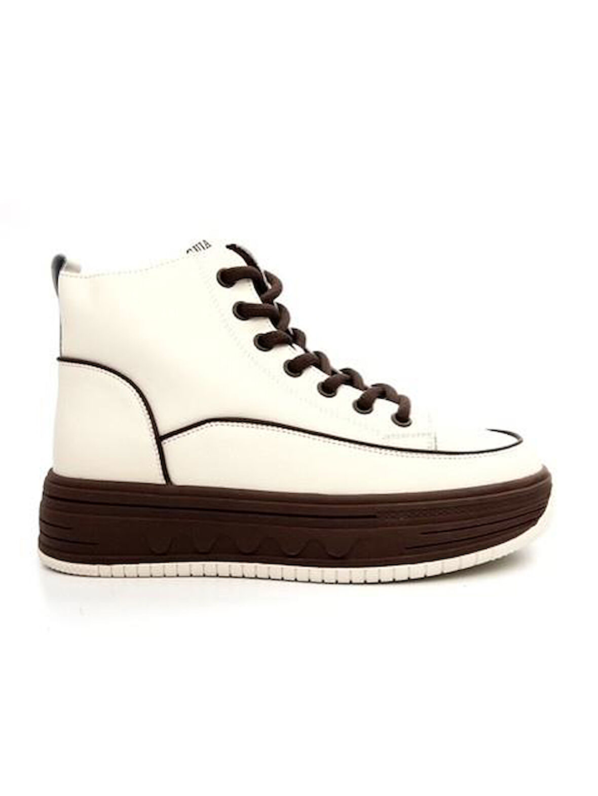 Guja 25K335 Kadın Hakiki Deri Parçalı Kısa Boyunlu Sneaker Bot