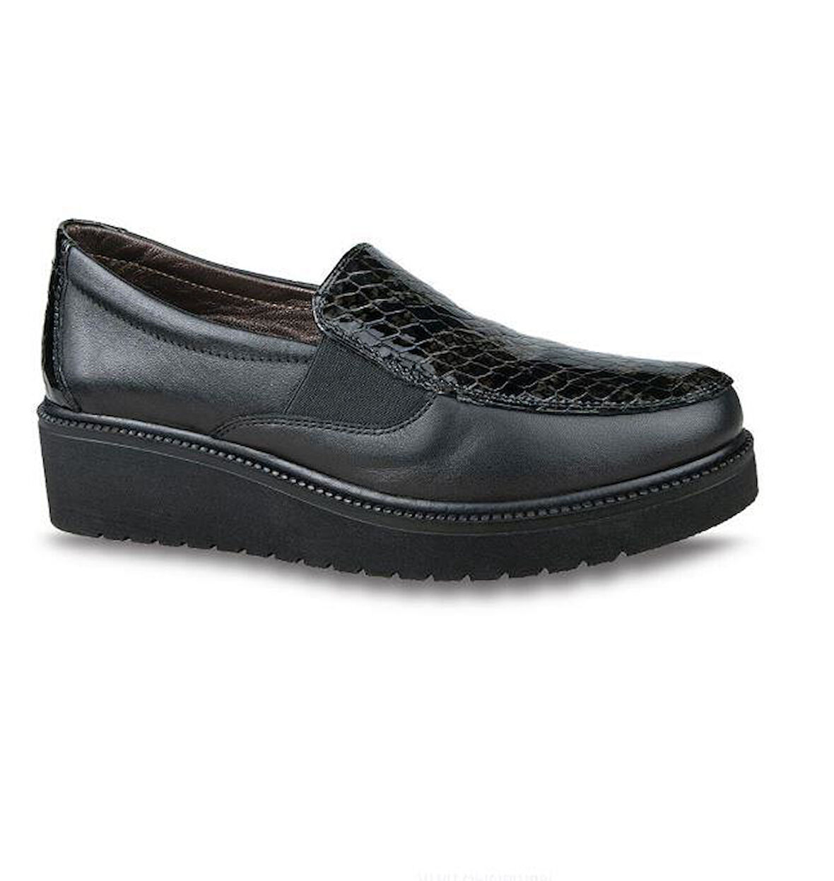 Ceyo 0730 Kadın Hakiki Deri Feta Topuk Anatomik Ayakkabı