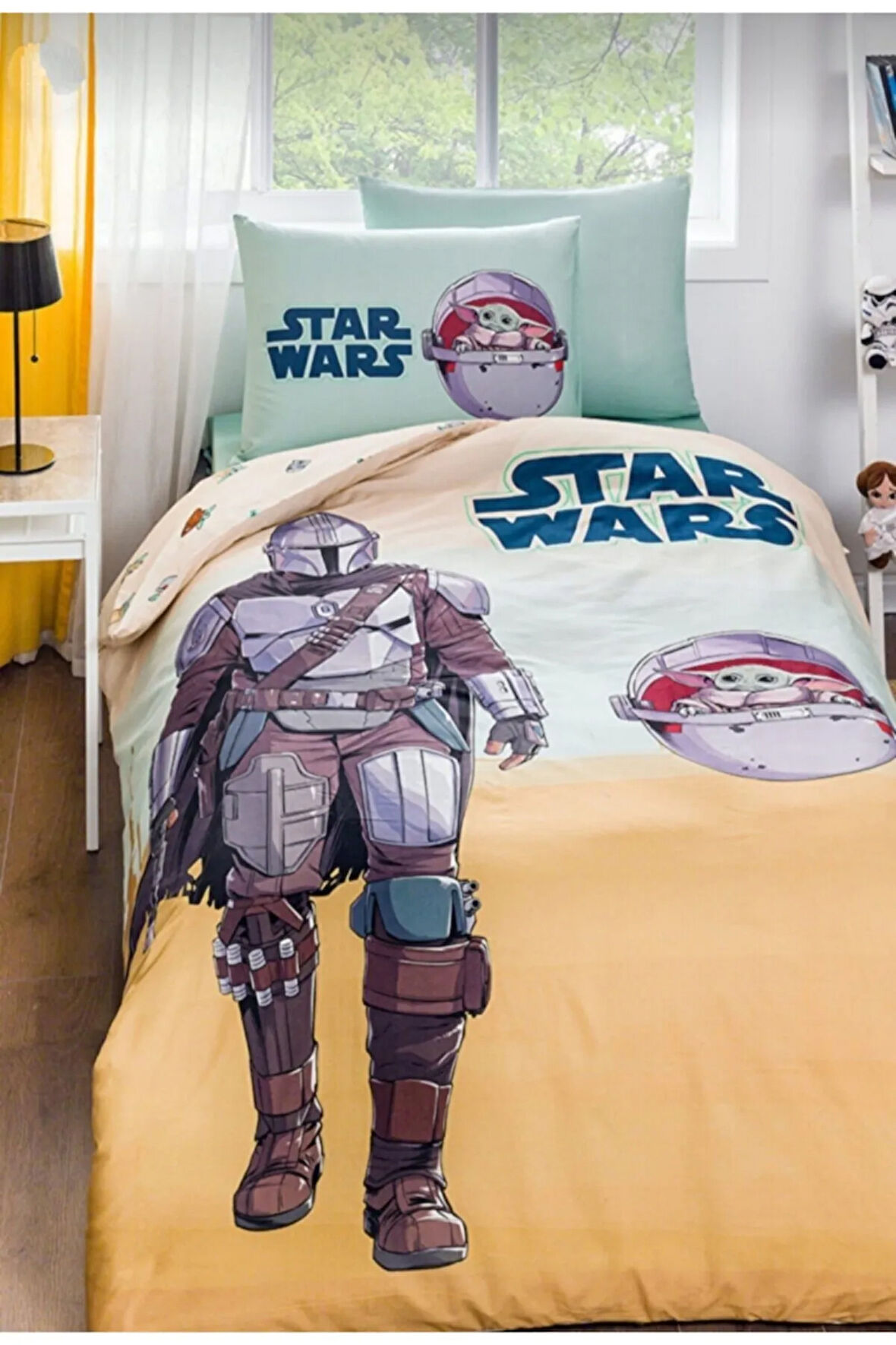 Özdiilek Disney Lisanslı Tek Kişilik Çarşafı Lastikli Nevresim Takımı Starwars