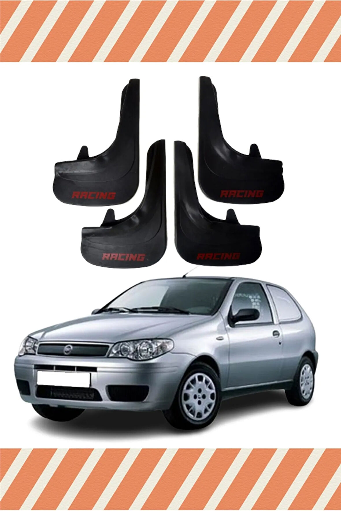 Fiat Palio Van tüm kasalar Racing yazılı 4’lü tozluk çamurluk paçalık