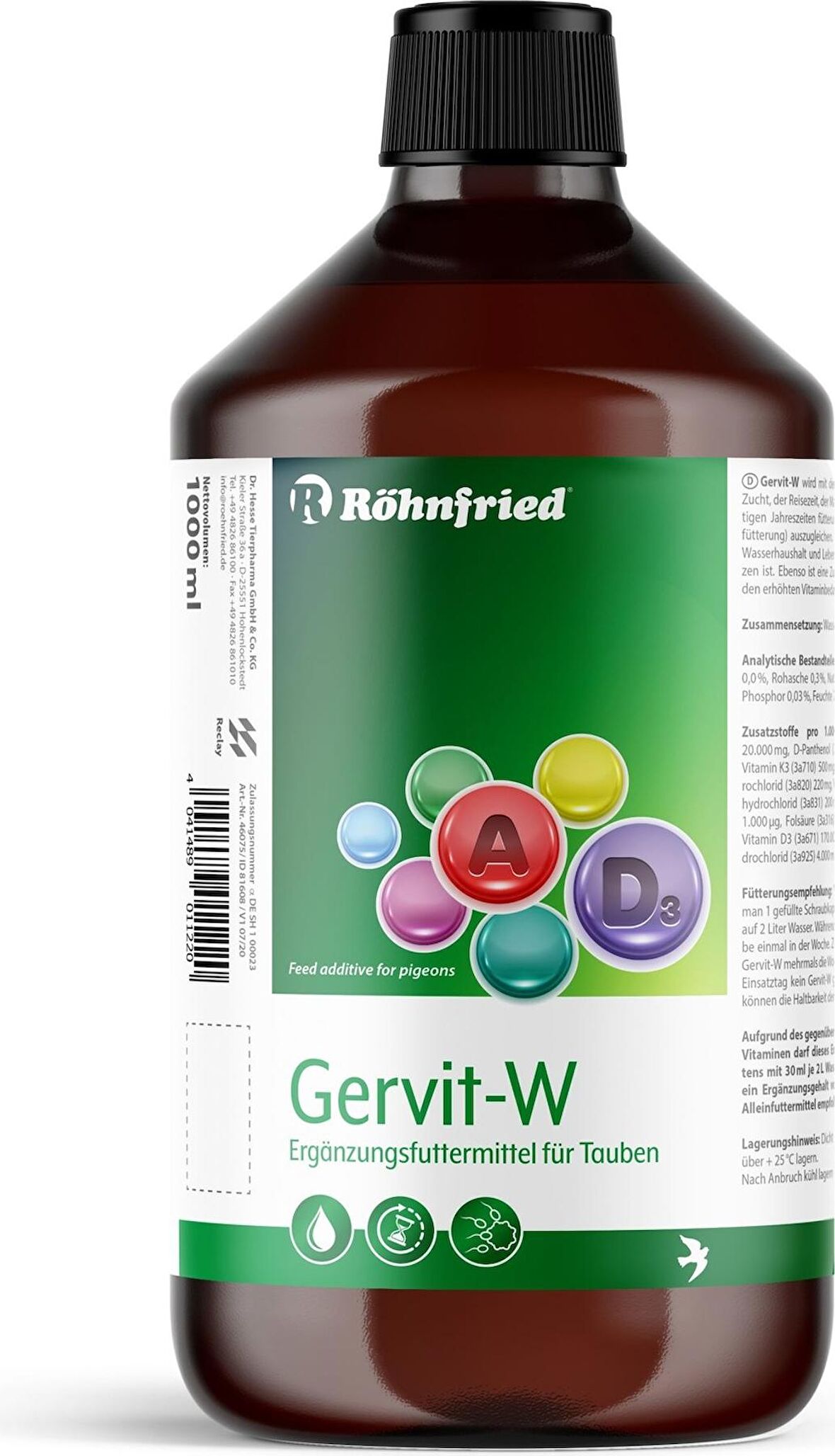 Röhnfried Gervit-W Multivitamin Takviyesi 1 lt