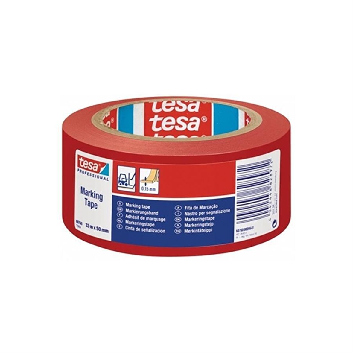 Tesa İkaz Bandı Yer İşaretleme Kırmızı 33x50 60760-00096-15