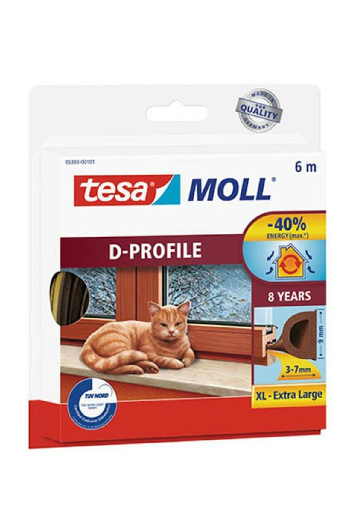 Tesa D-Profil Kauçuk İzolasyon Kahverengi 05393