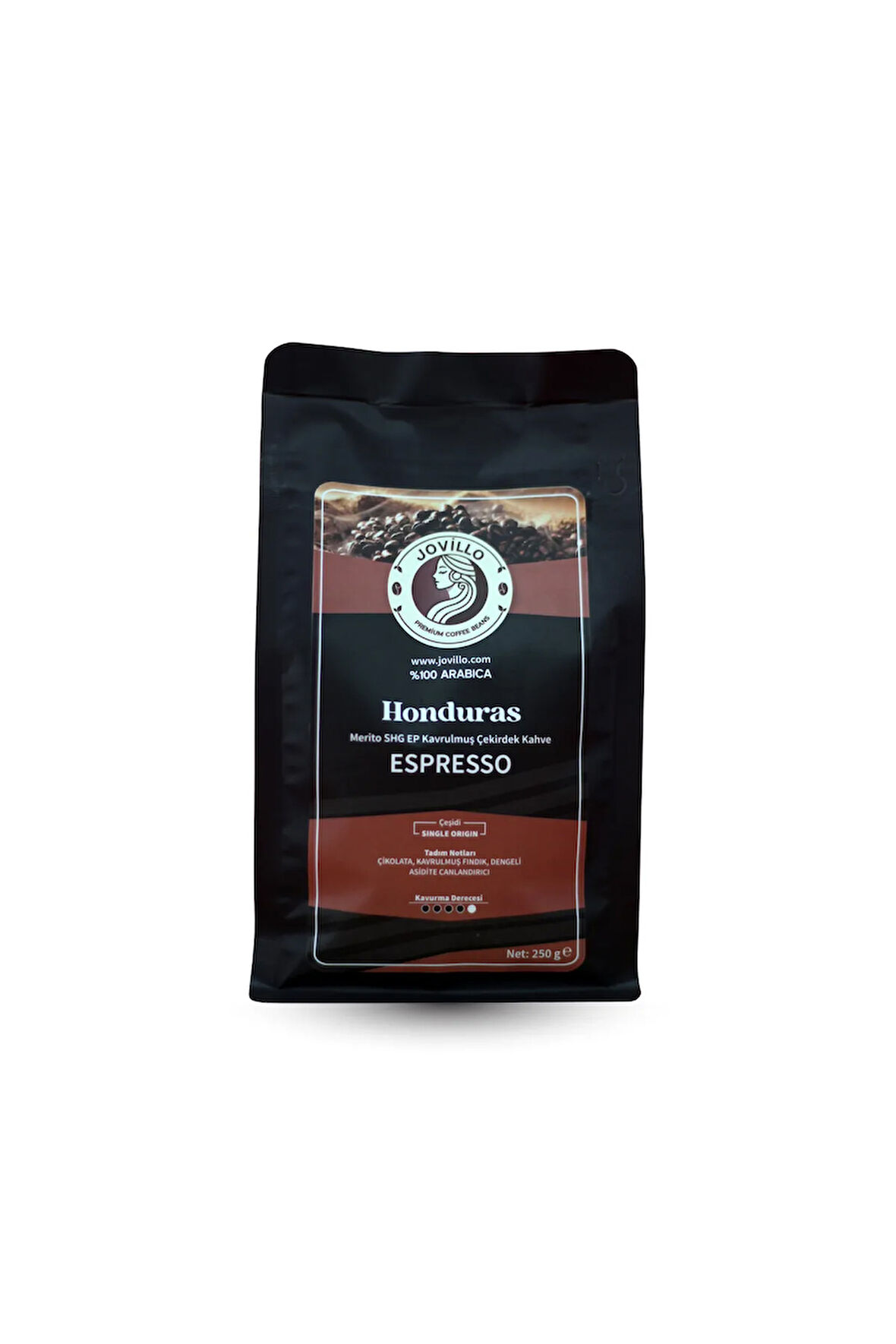 Honduras Çekirdek Kahve – Merito Shg Ep, %100 Arabica, Espresso Için Özel Kavrulmuş – 250G