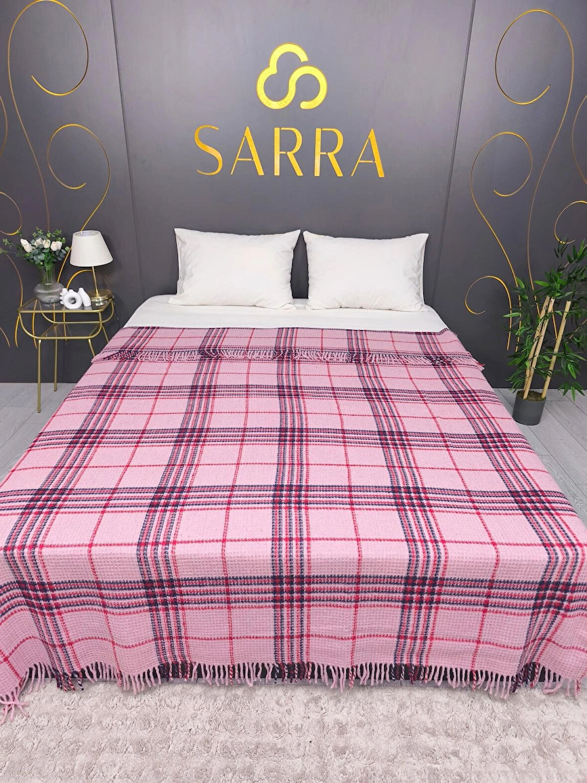 HOME ÇİFT KİŞİLİK SAÇAKLI BATTANİYE - MİLSHAKE