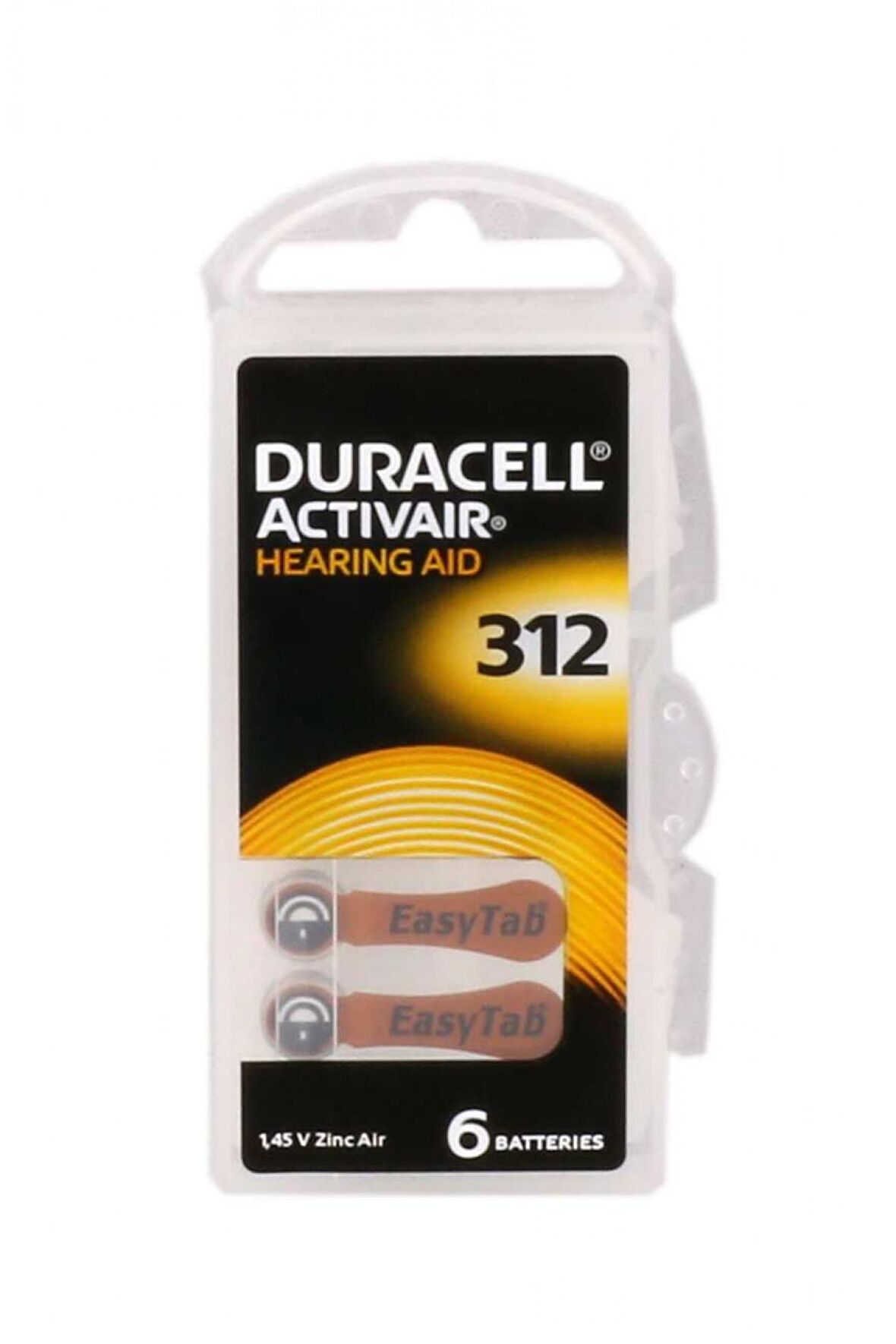 Duracell 312 Numara Düğme Kulaklık Pili İşitme Cihazı İçin 6'lı Paket