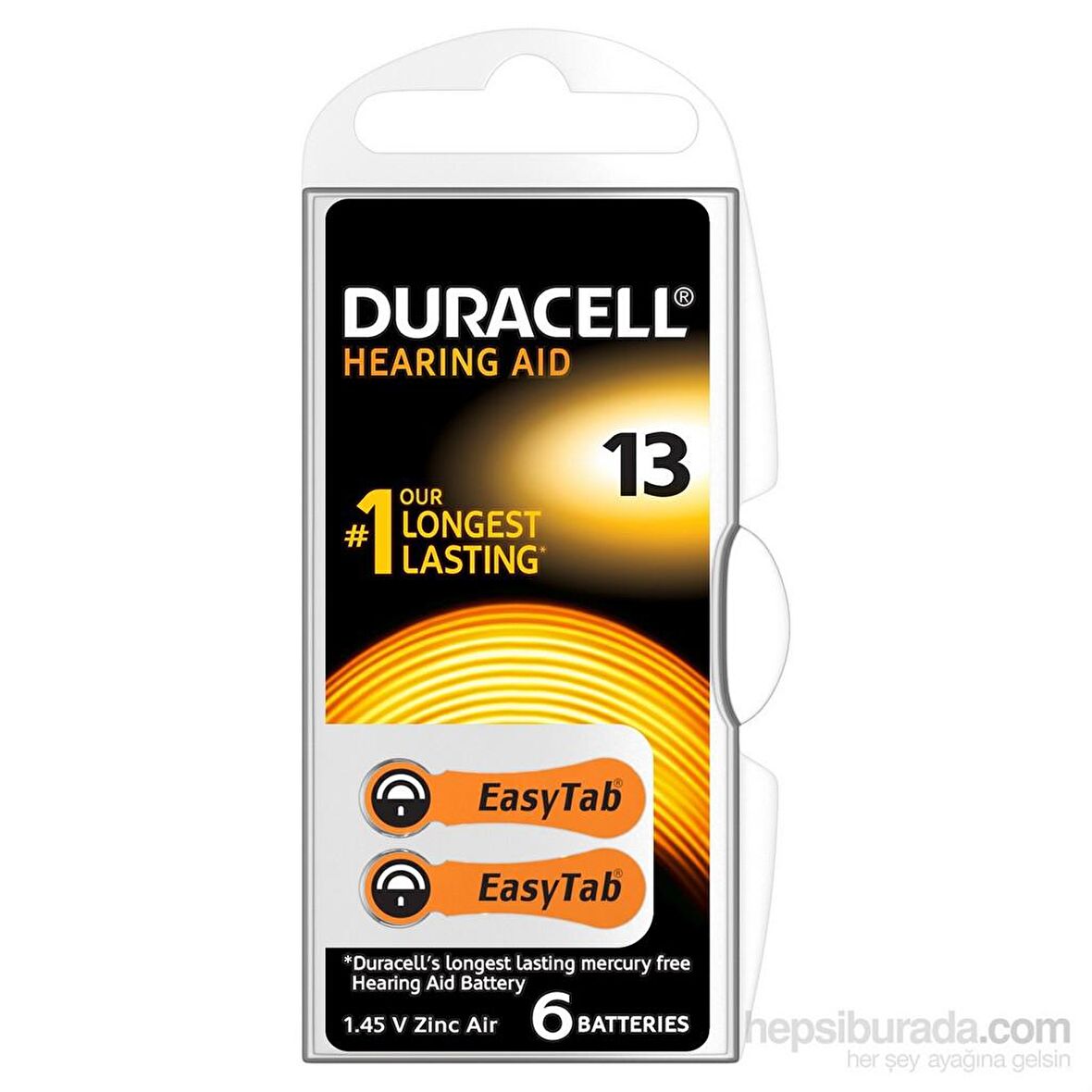 Duracell Activair 13 Kulaklık Pili 6 lı