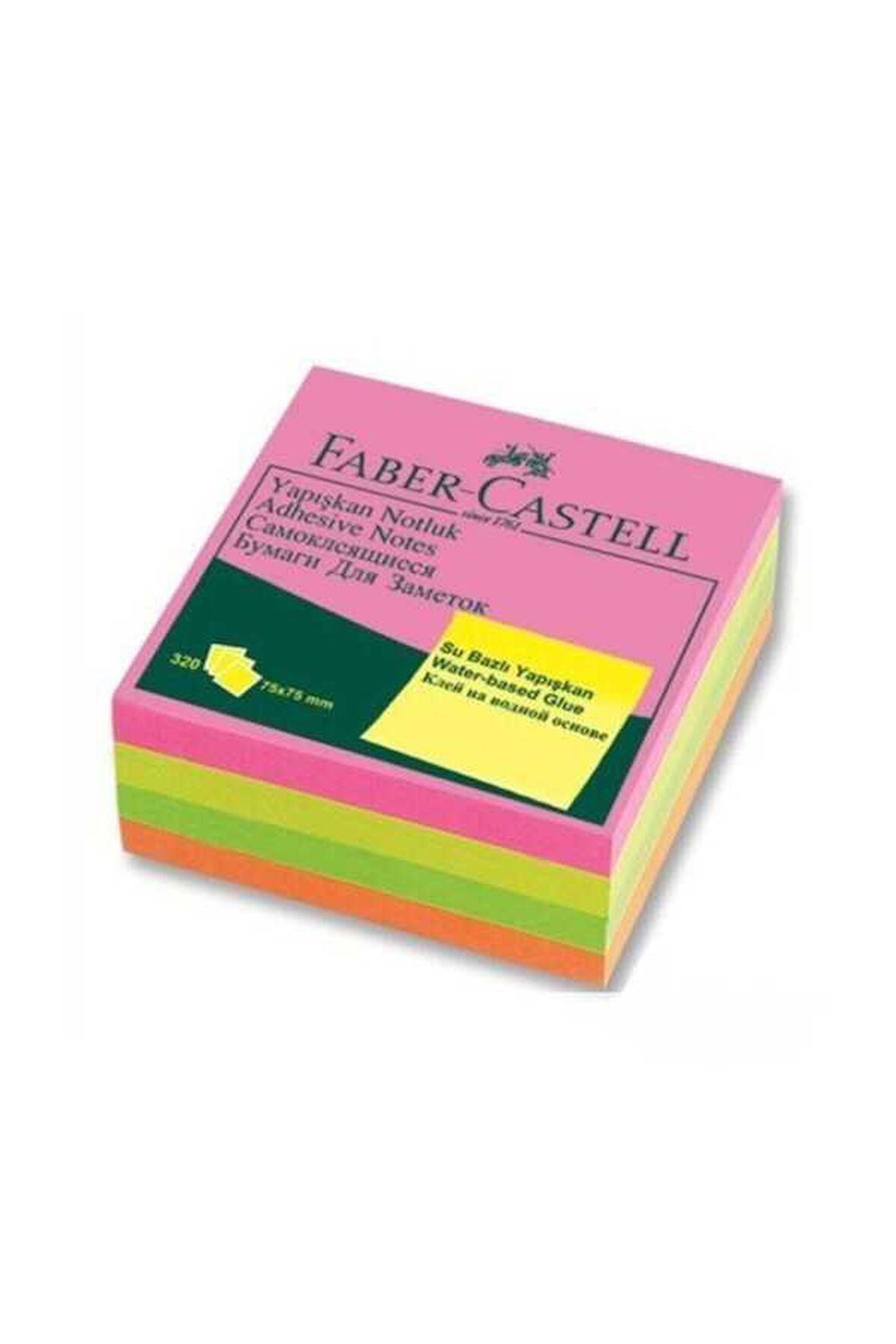 Faber Castell Renkli Fosforlu Post-It 75 x 75 mm