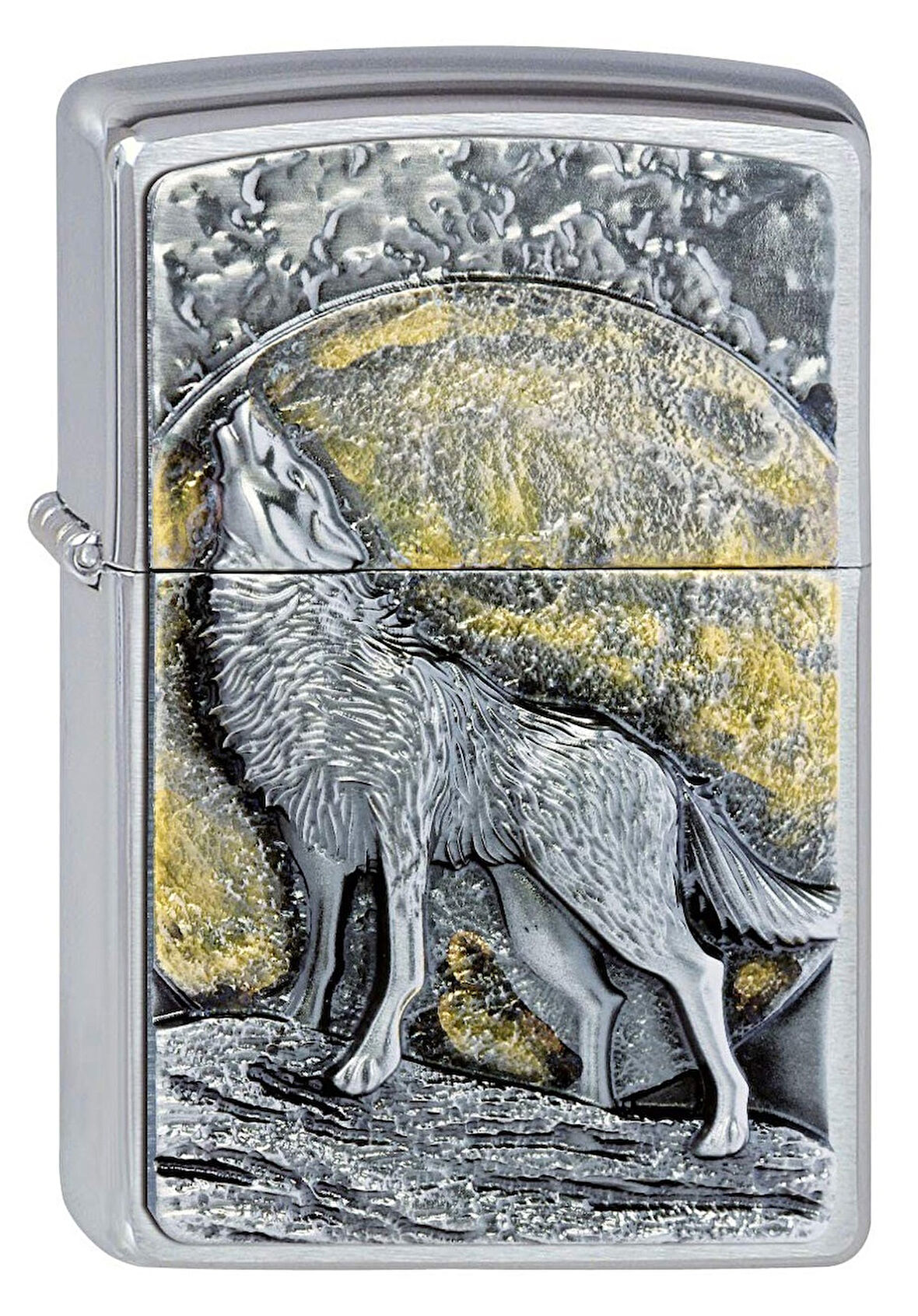 Zippo 200 Wolf at Moonlight Emblem Çakmak