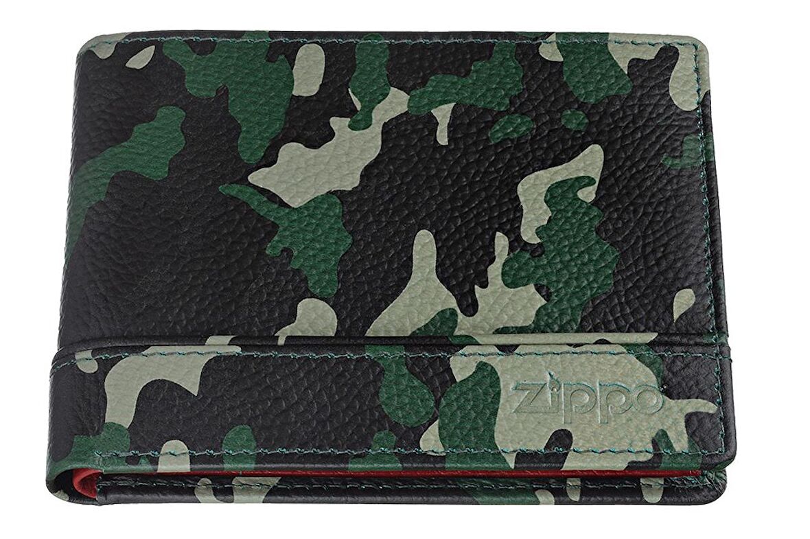 Zippo Tri-Fold Wallet Camo Green