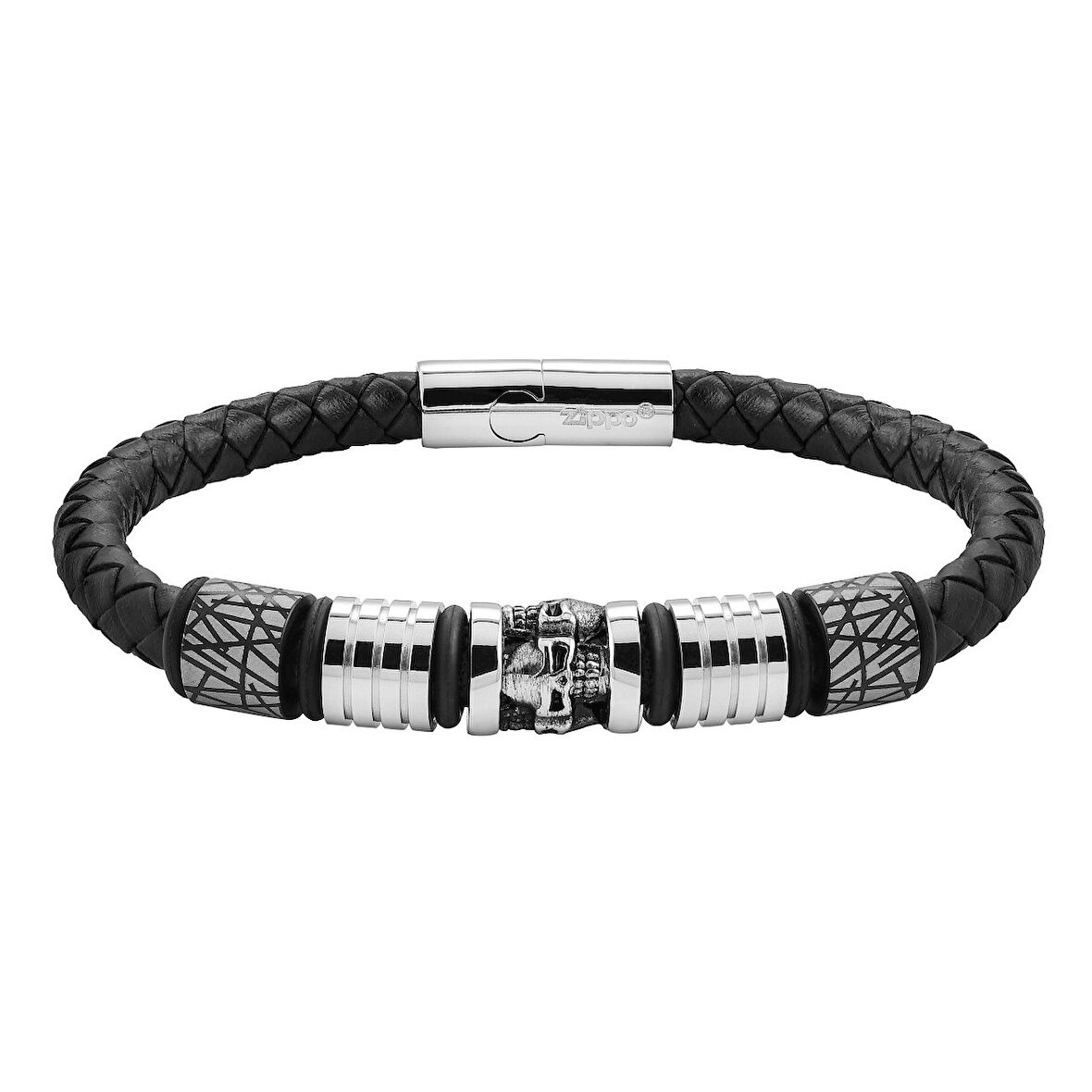 Zippo Braided Black L. Steel Acc. Bracelet 20C