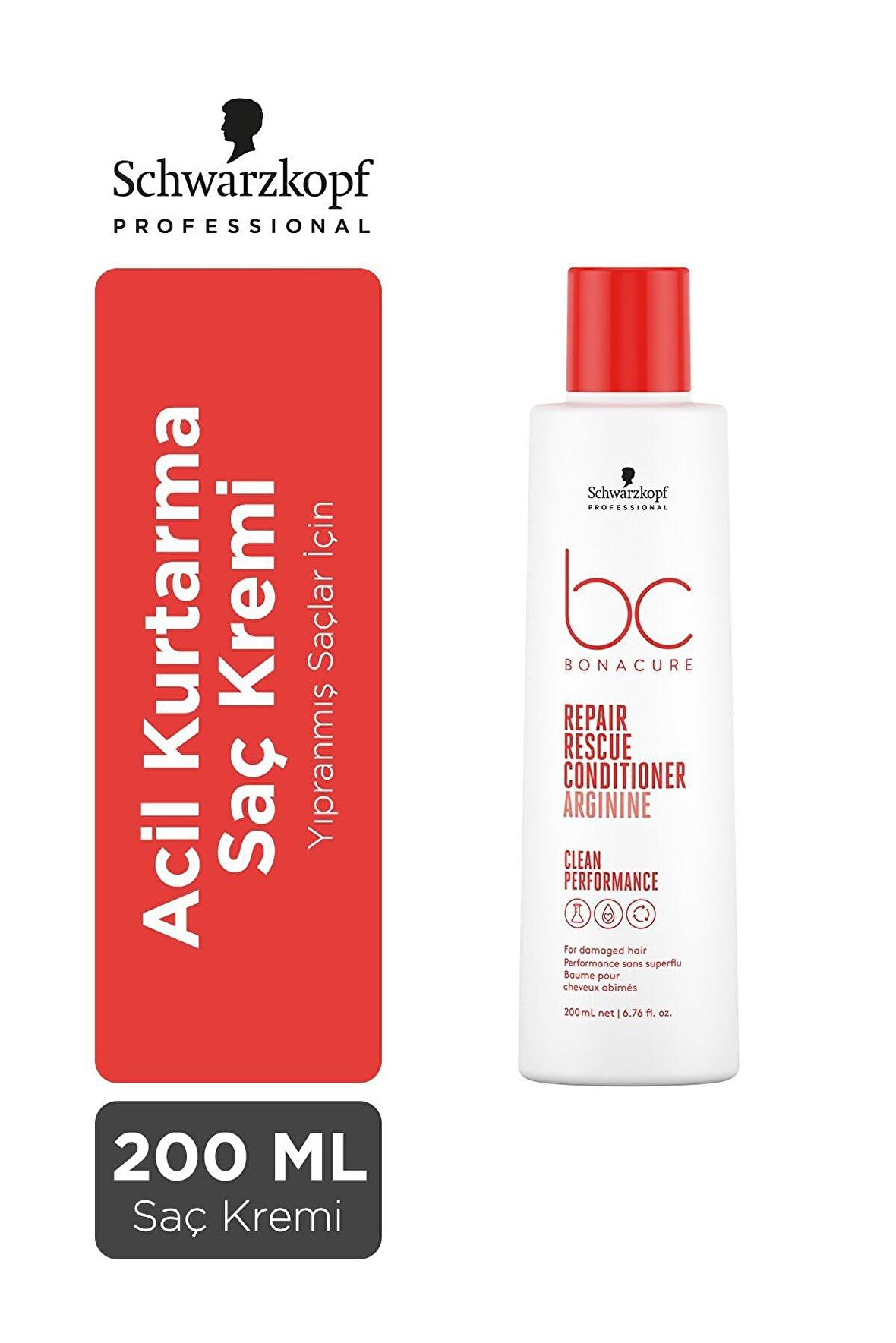 Schwarzkopf BC Bonacure Repair Rescue Onarıcı Yıpranmış Saçlar İçin Saç Kremi 200 ml