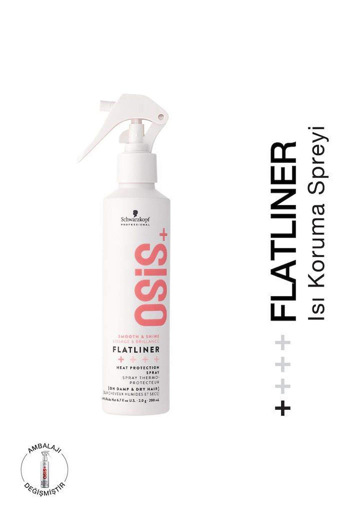 Flatliner Isı Koruyucu Elektriklenme Karşıtı Pürüzsüzlük Spreyi 200ml | Dolaşıklıkları Açar