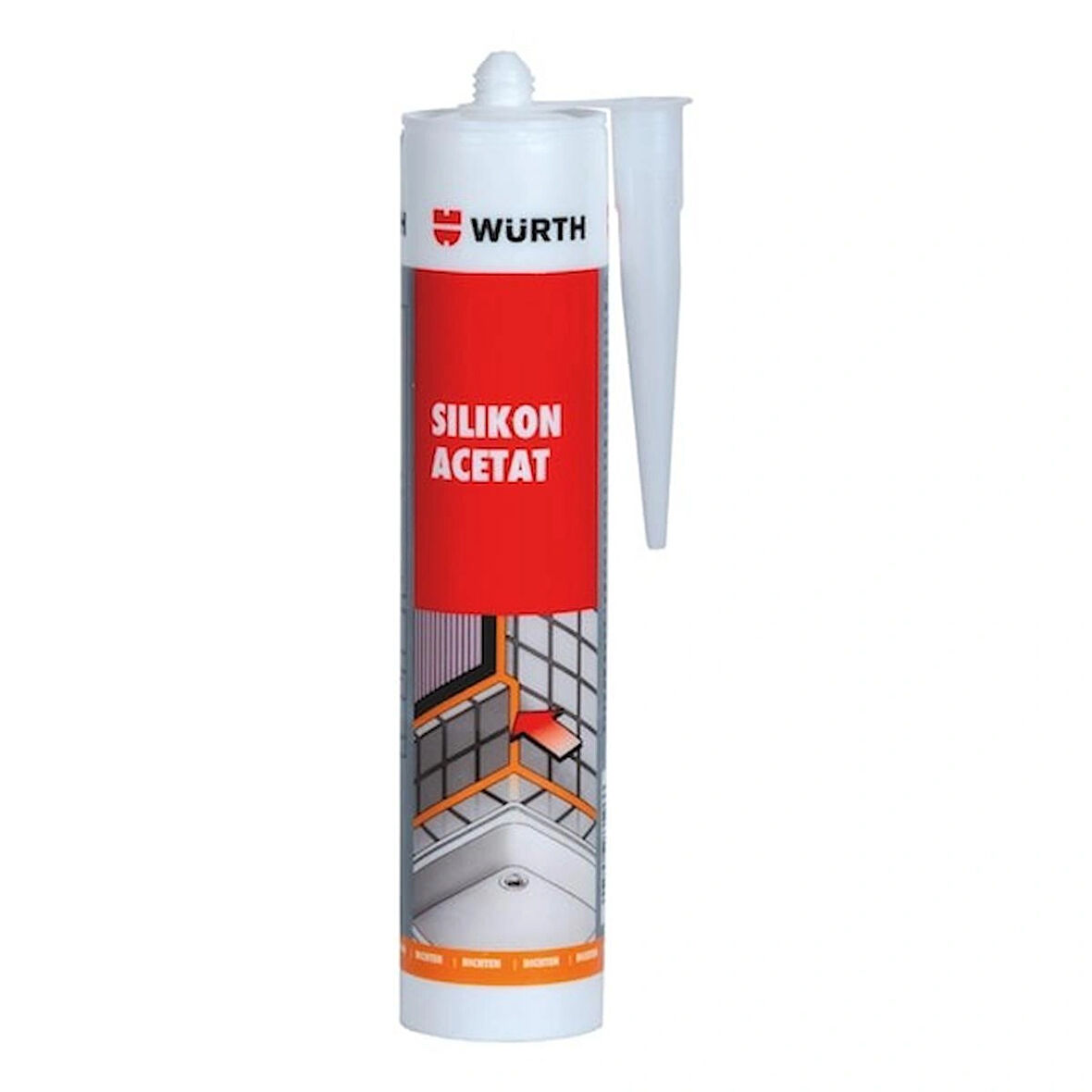 WÜRTH SİLİKON ASETAT GRİ  310 ML