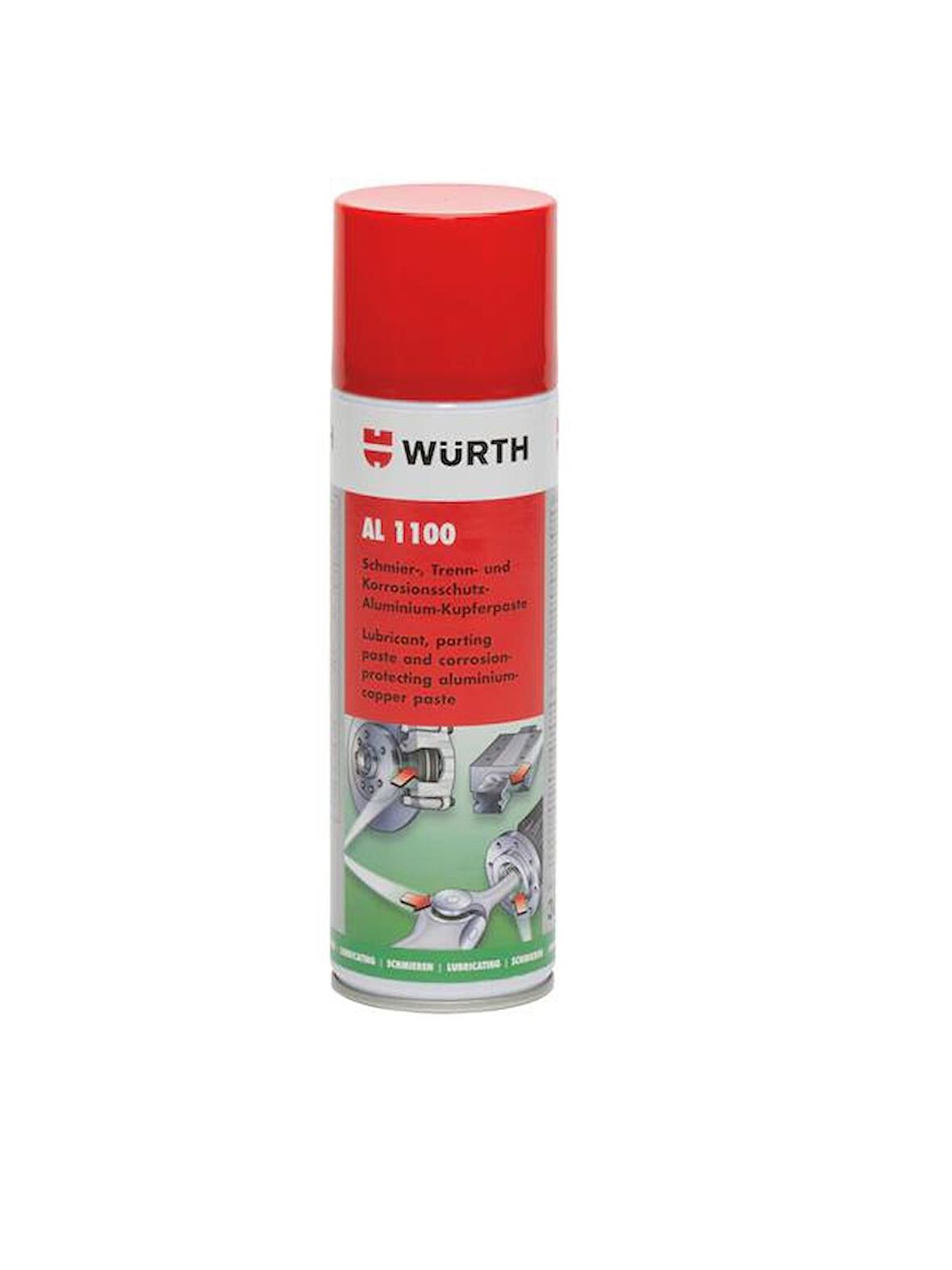 Würth AL1100 Isıya Dayanıklı Alüminyum Yağl. 300ML