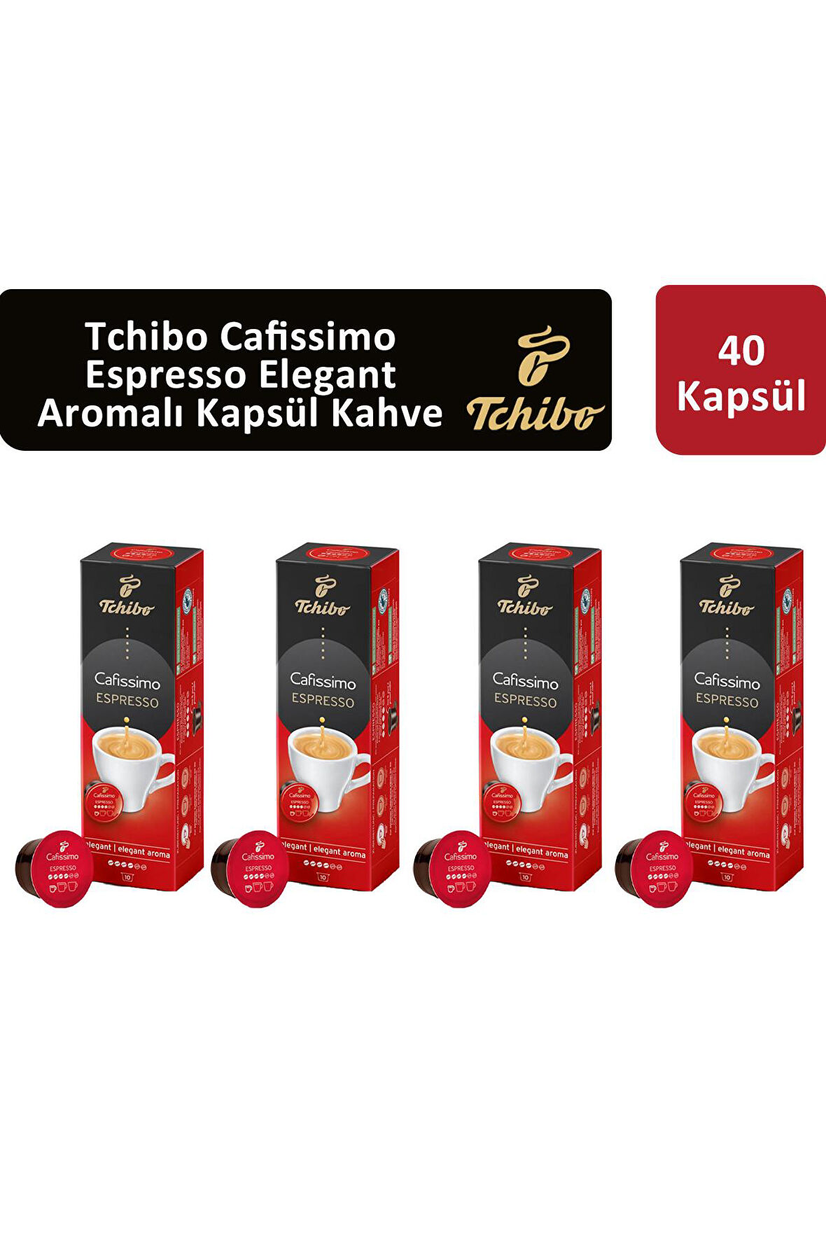 Tchibo Cafissimo Espresso Elegant Aroma Kapsül Kahve x 4 Adet