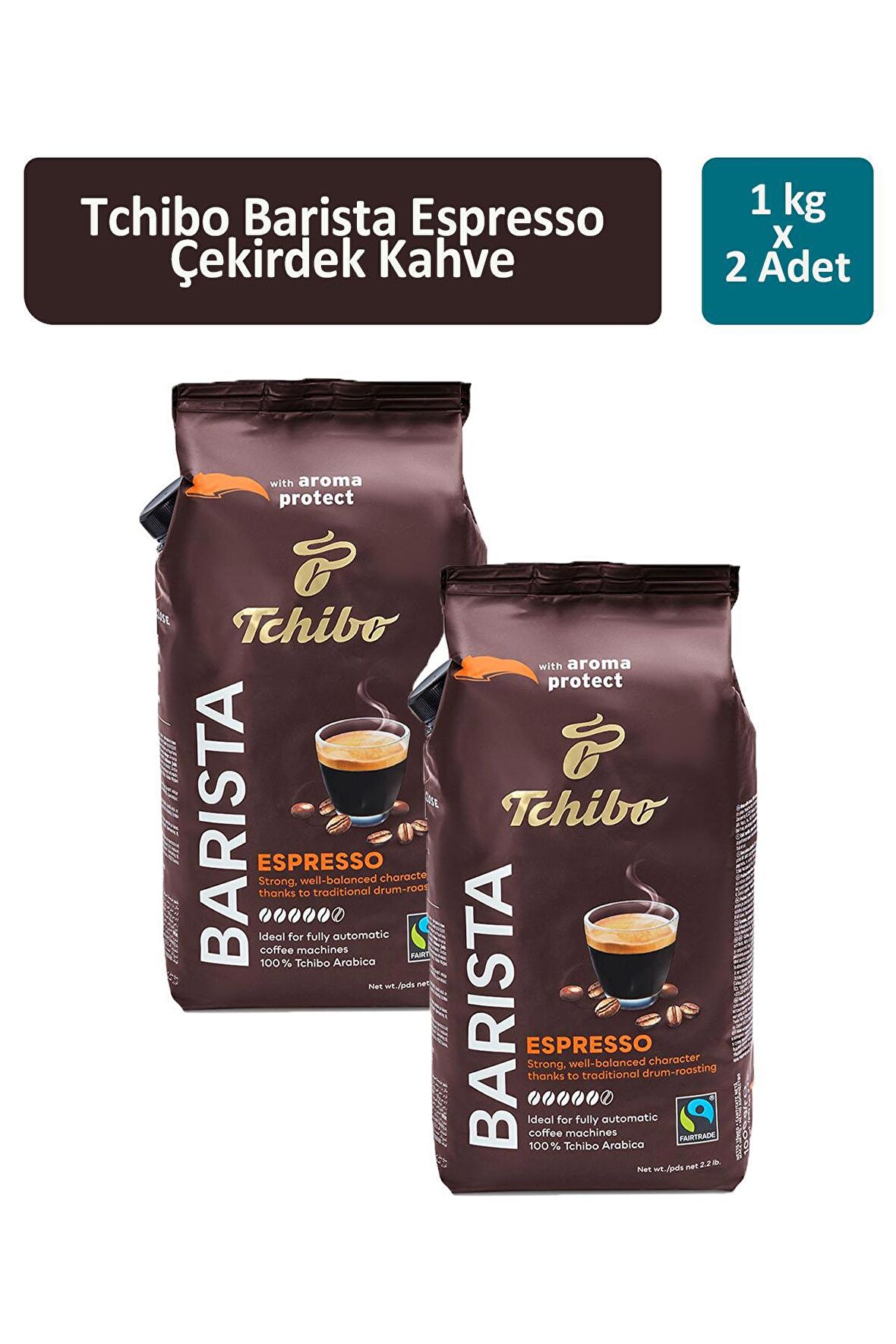 Tchibo Barista Espresso Çekirdek Kahve 1000 gr x 2 Adet