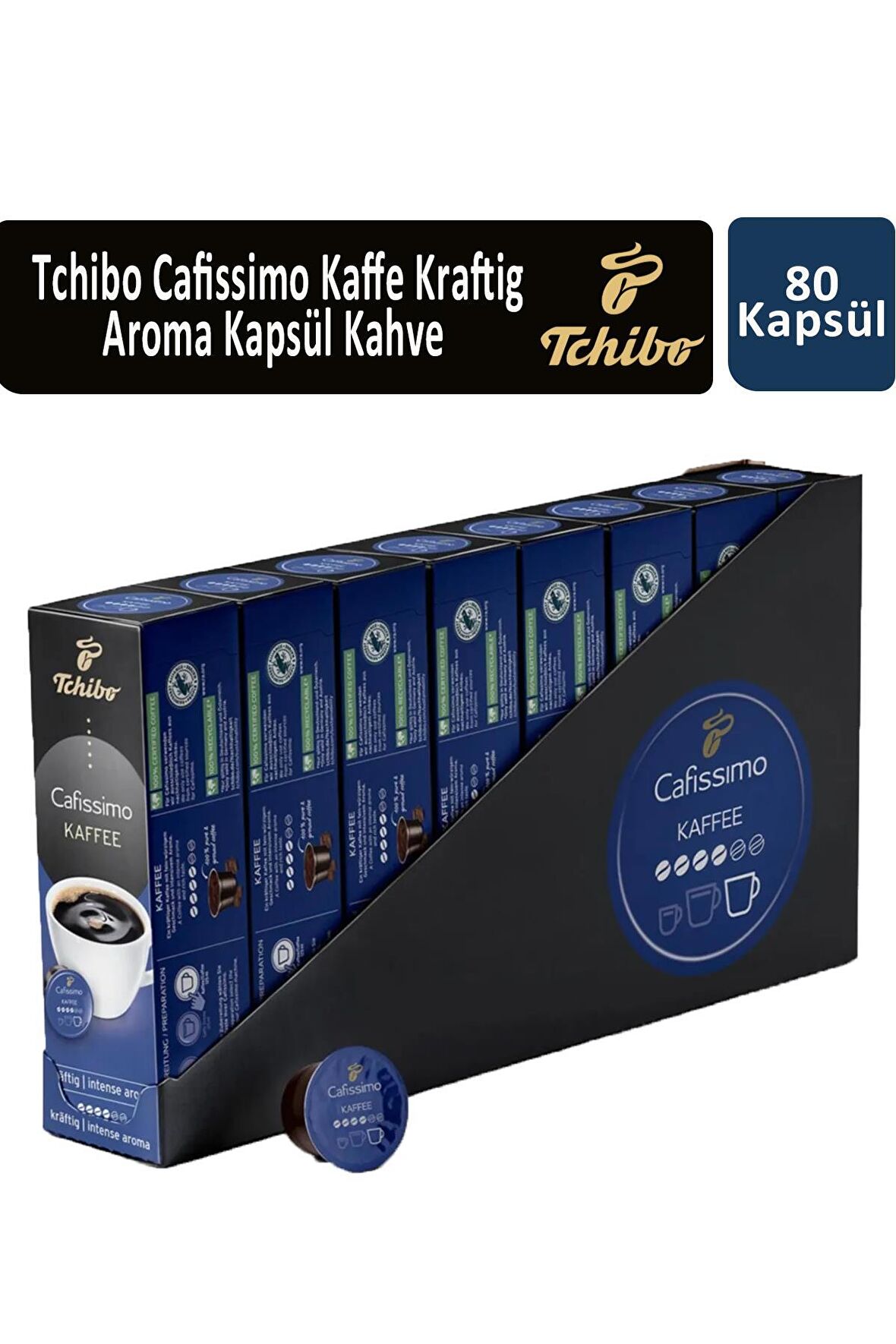 Tchibo Cafissimo Coffee Kraftig Aroma Kapsül Kahve x 8 Adet