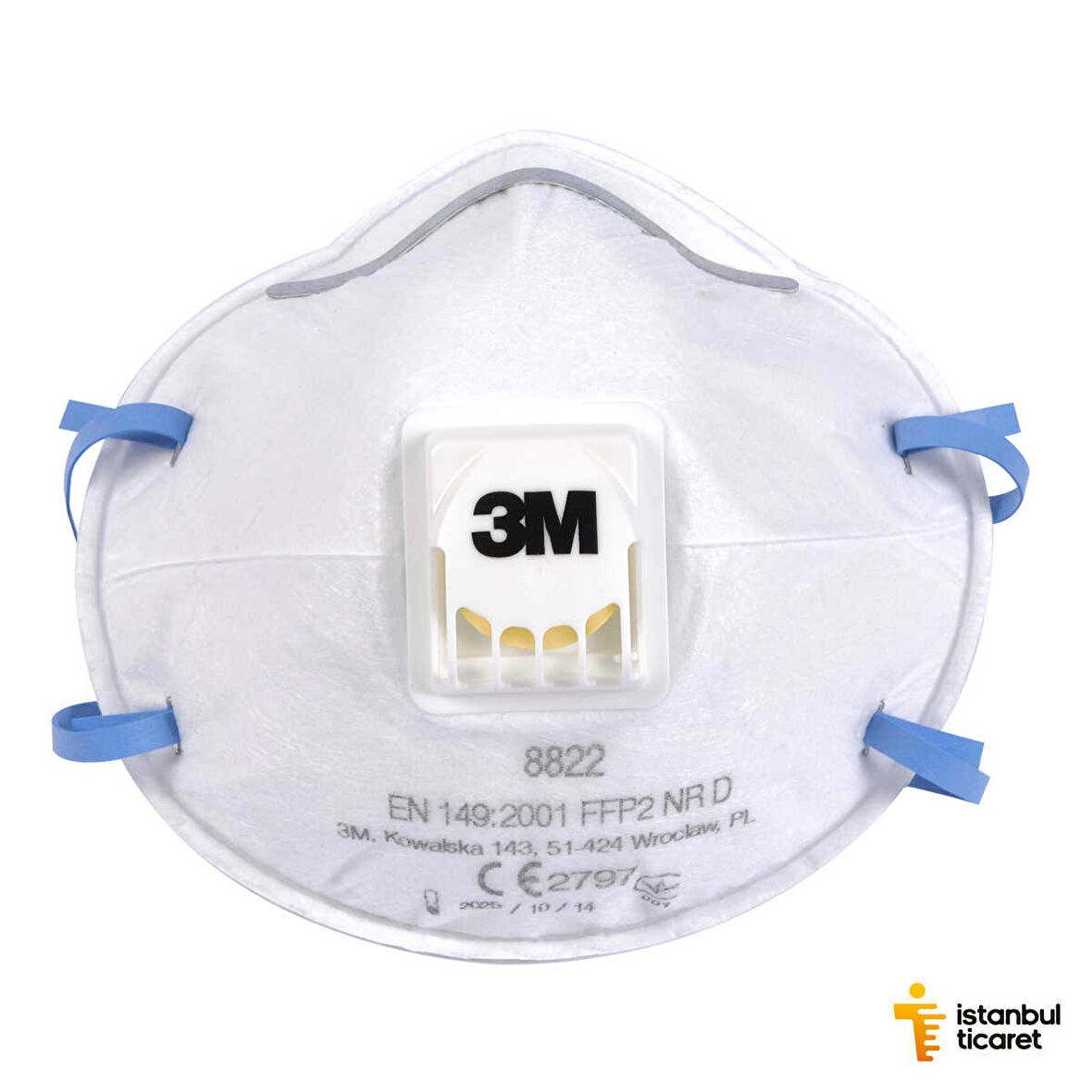 3M 8822 Ventilli Toz Maskesi FFP2 (10 Adet/Kutu)