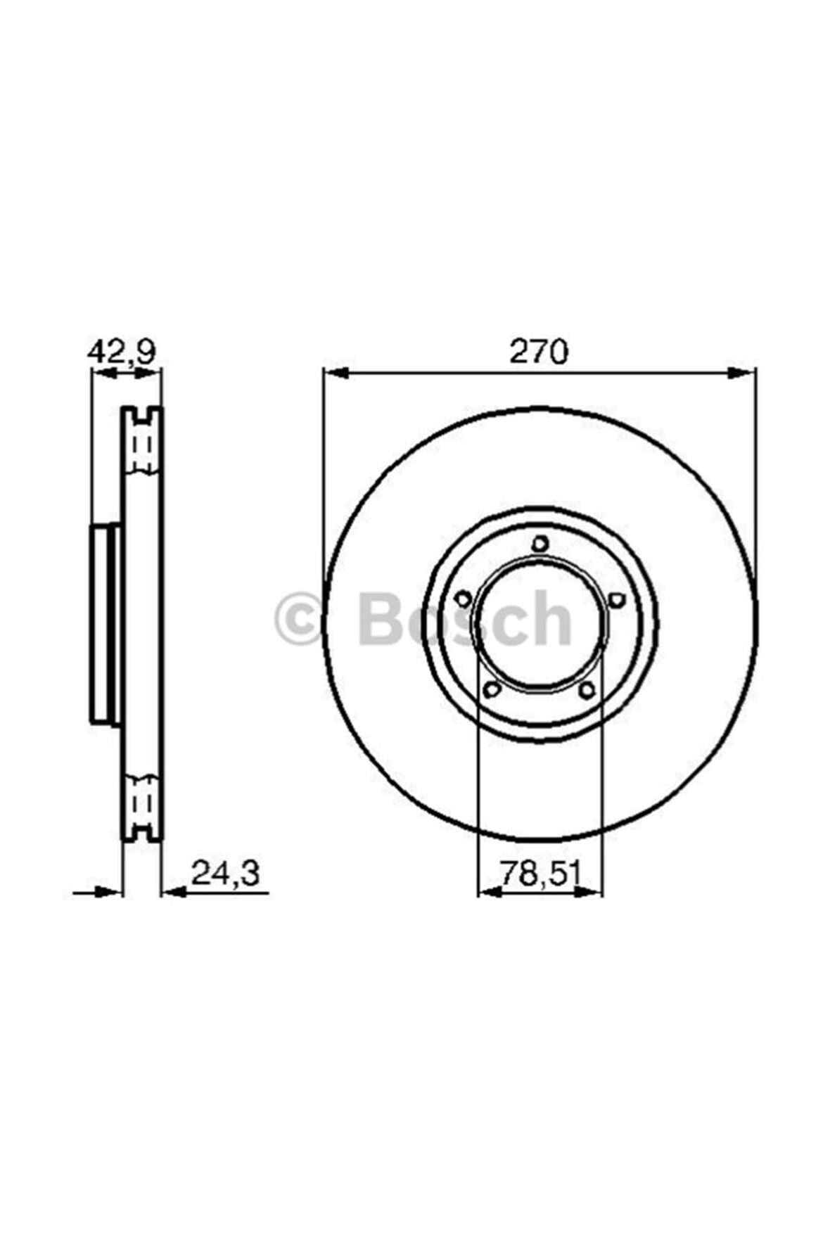 Fren Diski On Havali (270Mm) ( Ford : Transit T15 ) - Bos-0986478166