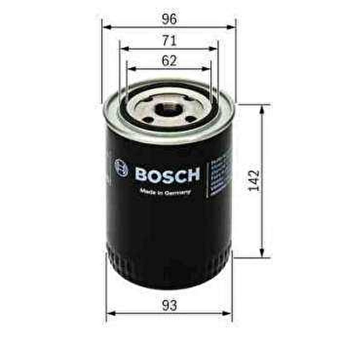 YAG FILTRESI BOXER II JUMPER II DUCATO II 2.8TD - - 2.8HDI - 2.8JTD 03 06 - BOSCH F026407053