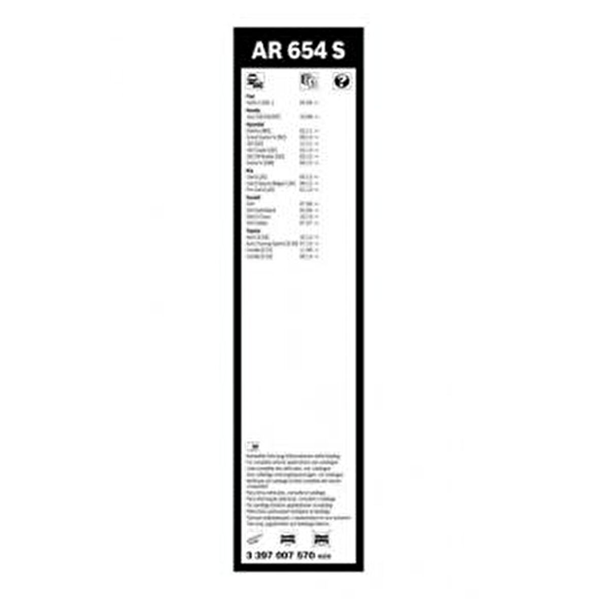 SILECEK SUPURGESI TAKIM AEROTWIN MUZ TIPI SET TOYOTA COROLLA 2013- 650 - 340 MM - BOSCH 3397007570