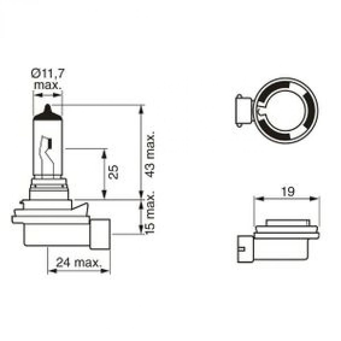 Ampul H8 (1987302805)(AUDI BMW FİAT HONDA MİNİ)